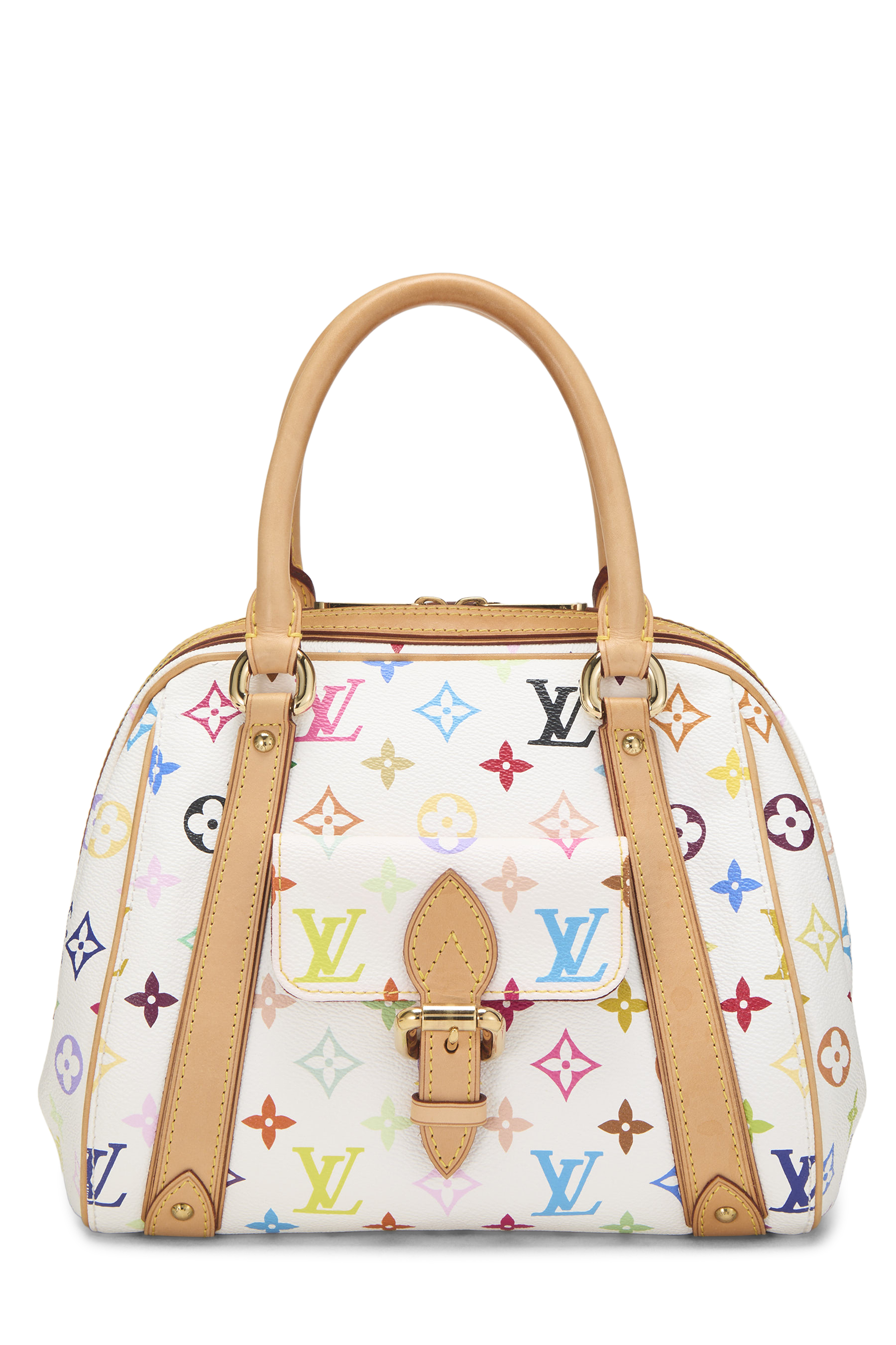 Women's Louis Vuitton Takashi Murakami x Louis Vuitton White Monogram Multicolore Priscilla in White
