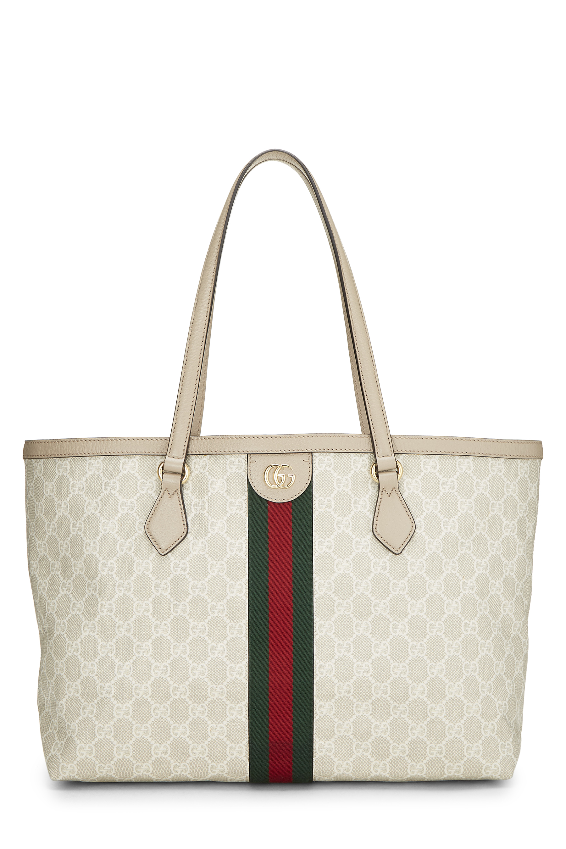 Women's Gucci Beige GG Supreme Canvas Ophidia Tote Medium in Beige Medium