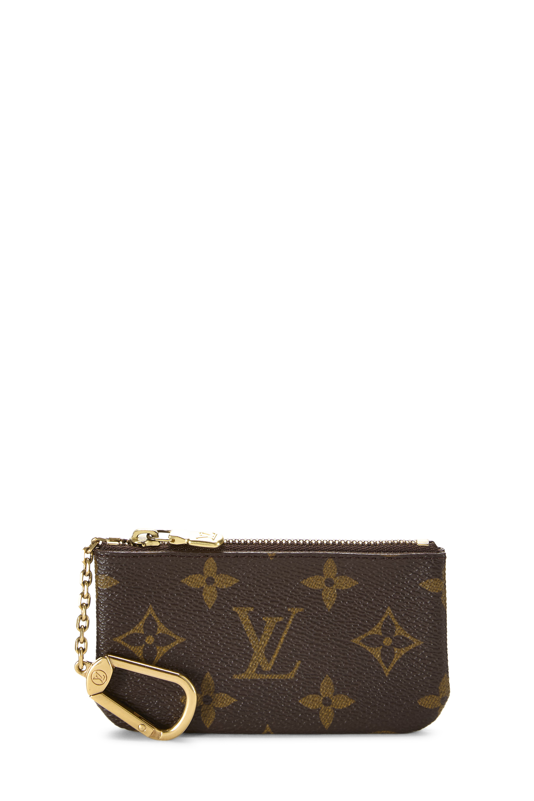 Women's Louis Vuitton Monogram Canvas Pochette Clefs in Brown
