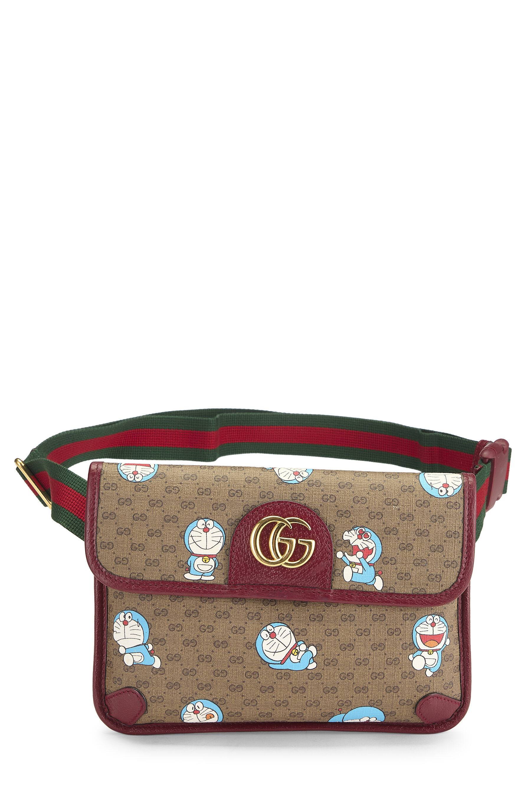 Women's Gucci Doraemon x Gucci Coated Canvas Belt Bag in Red