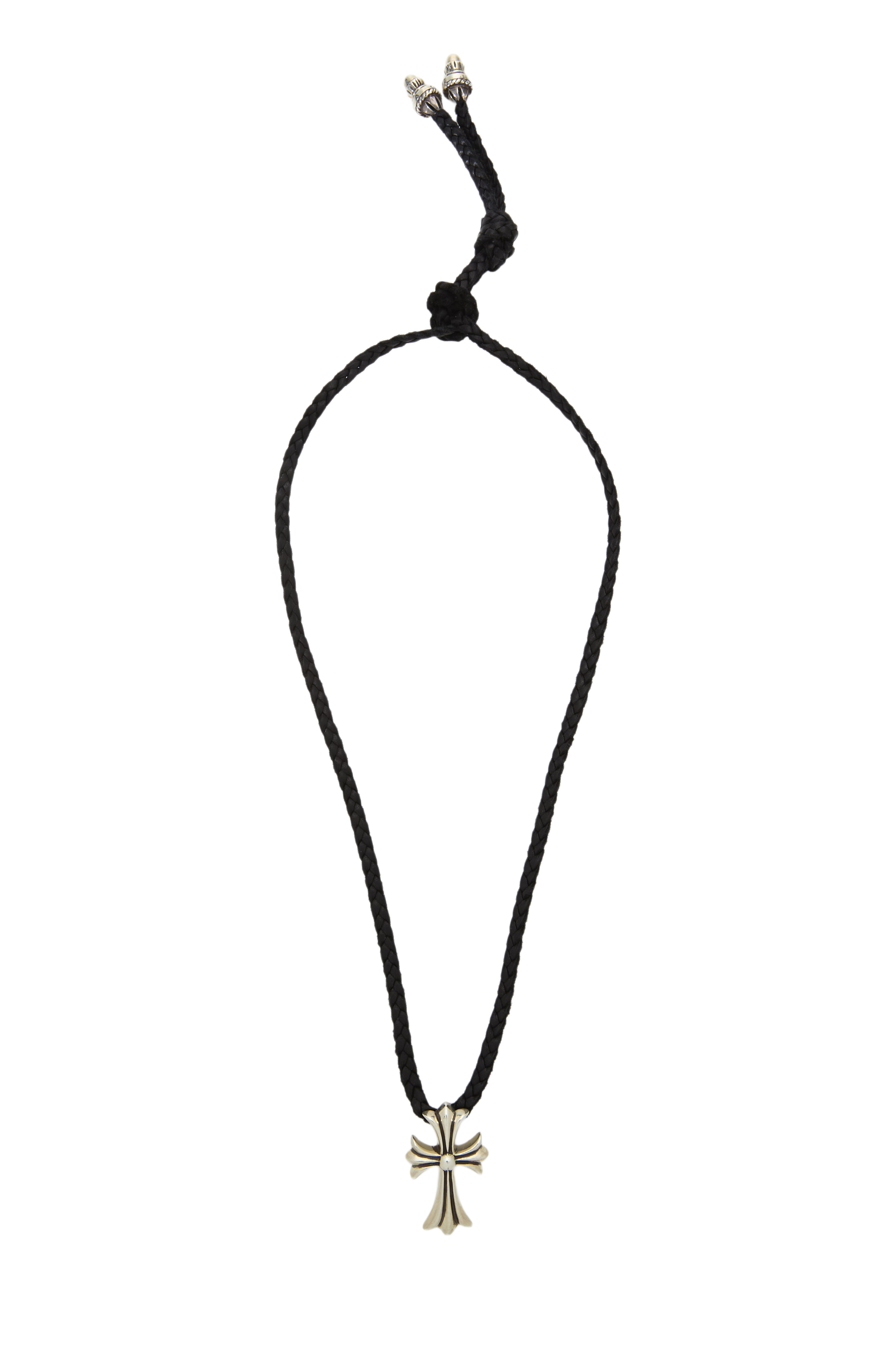 Women's Chrome Hearts Sterling Silver Cross Pendant Necklace in Silver
