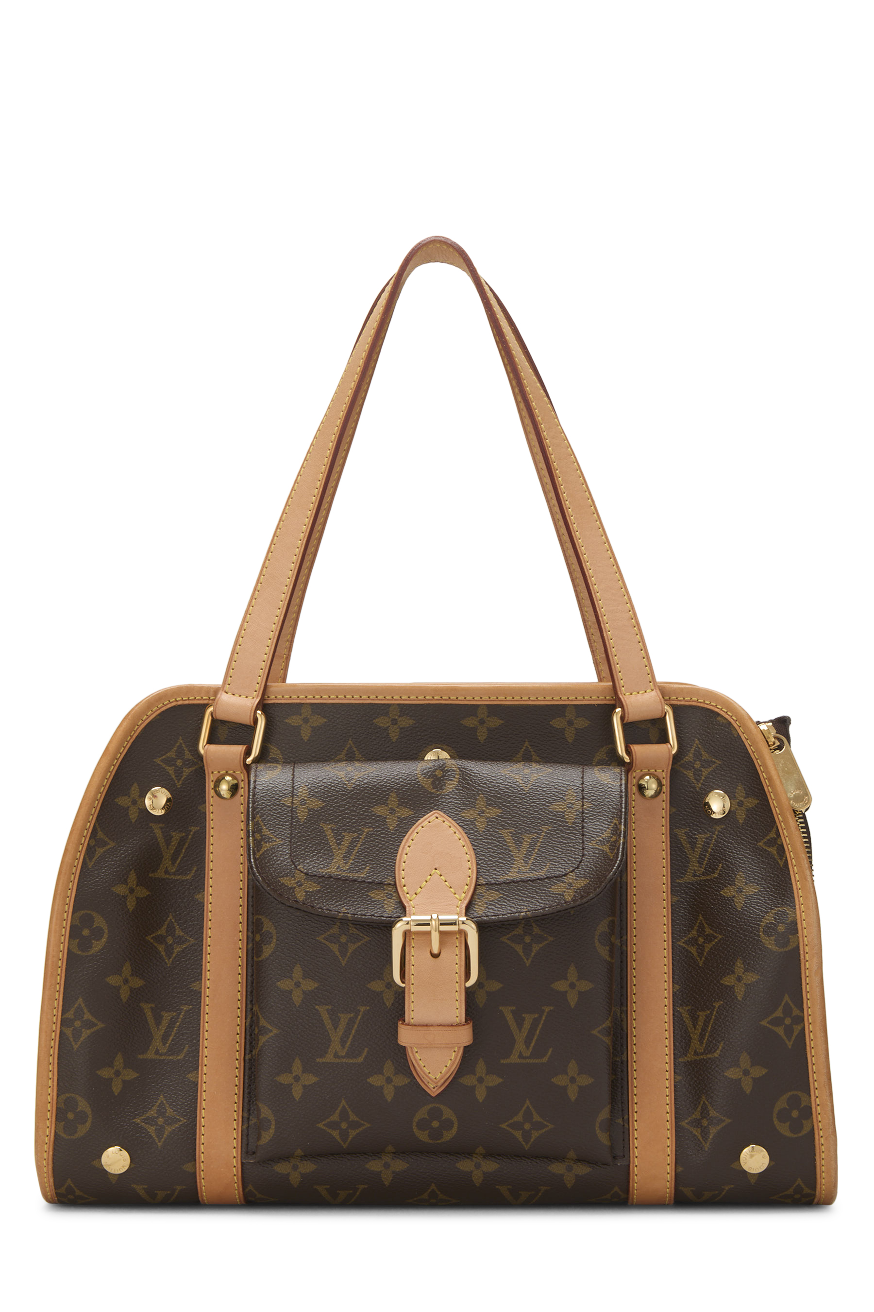 Women's Louis Vuitton Monogram Canvas Baxter Dog Carrier PM in Brown PM