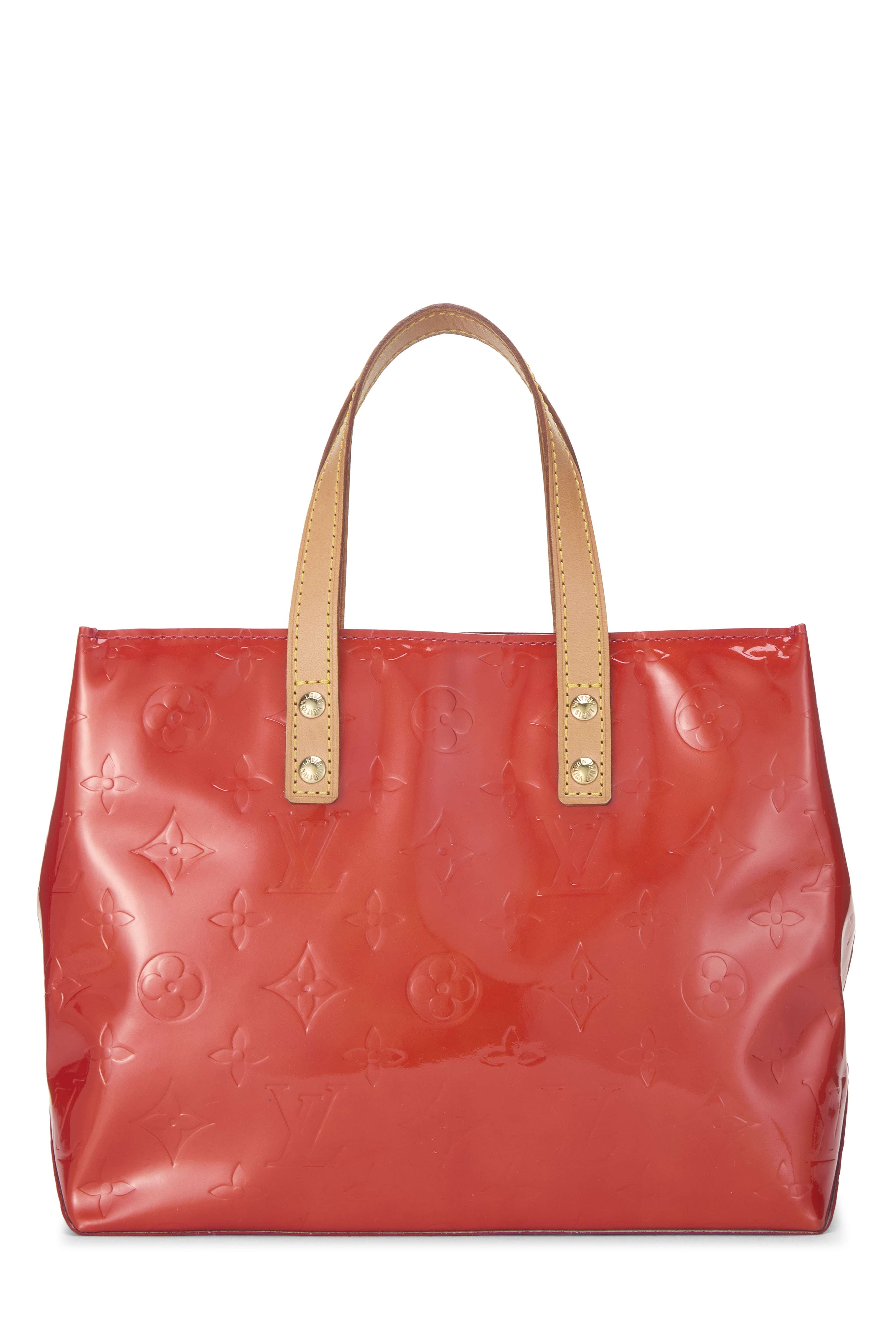 Women's Louis Vuitton Orange Sunset Monogram Vernis Reade PM in Orange PM