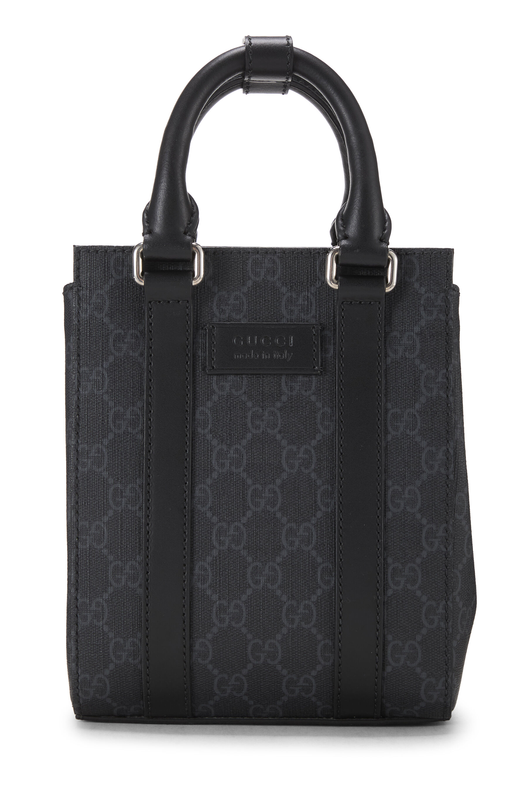 Women's Gucci Black GG Supreme Canvas Top Handle Tote Mini in Black Mini