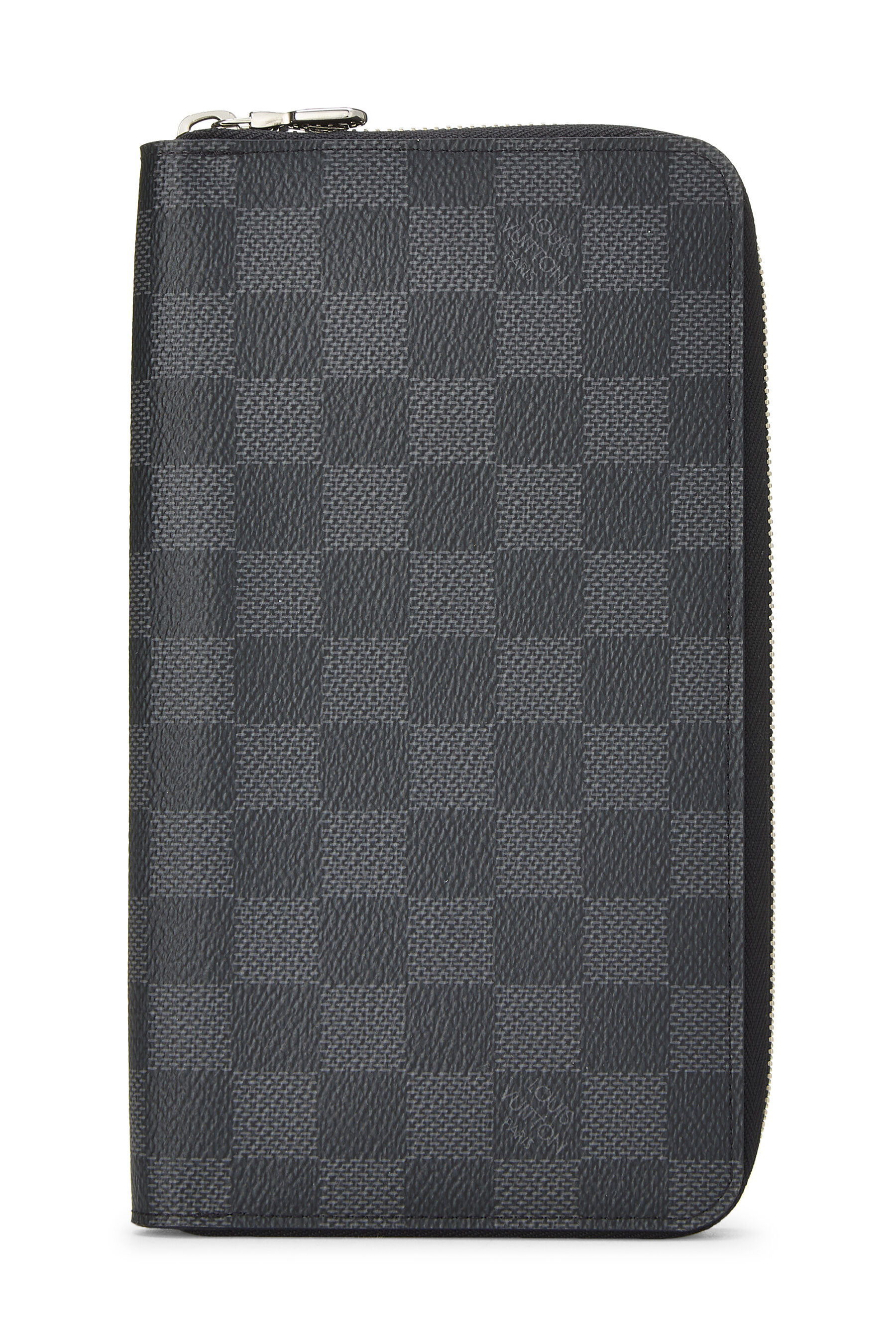 Women's Louis Vuitton Damier Graphite Zippy Organizer in Black