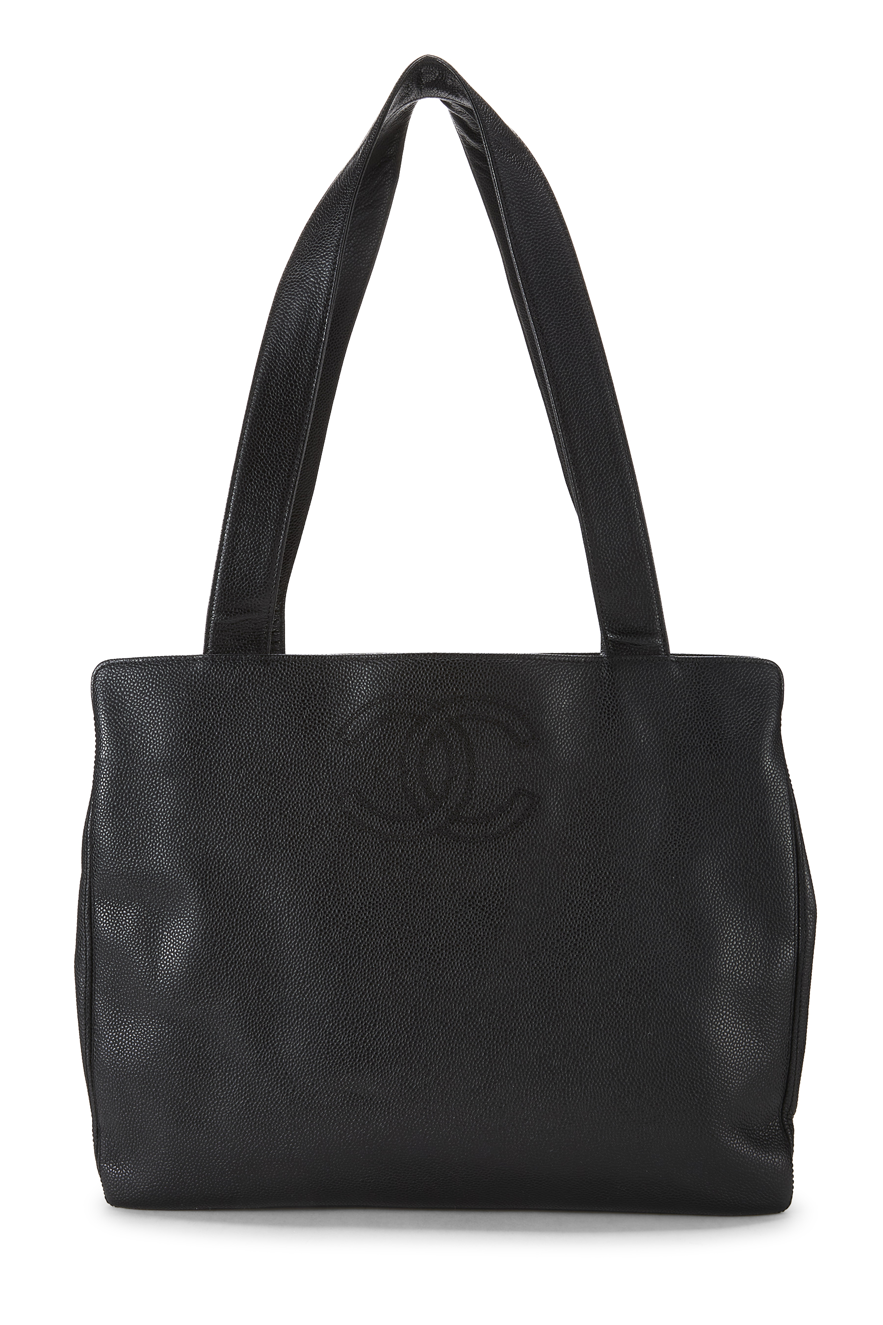 Women's Chanel Black Caviar 'CC' Tote Medium in Black Medium