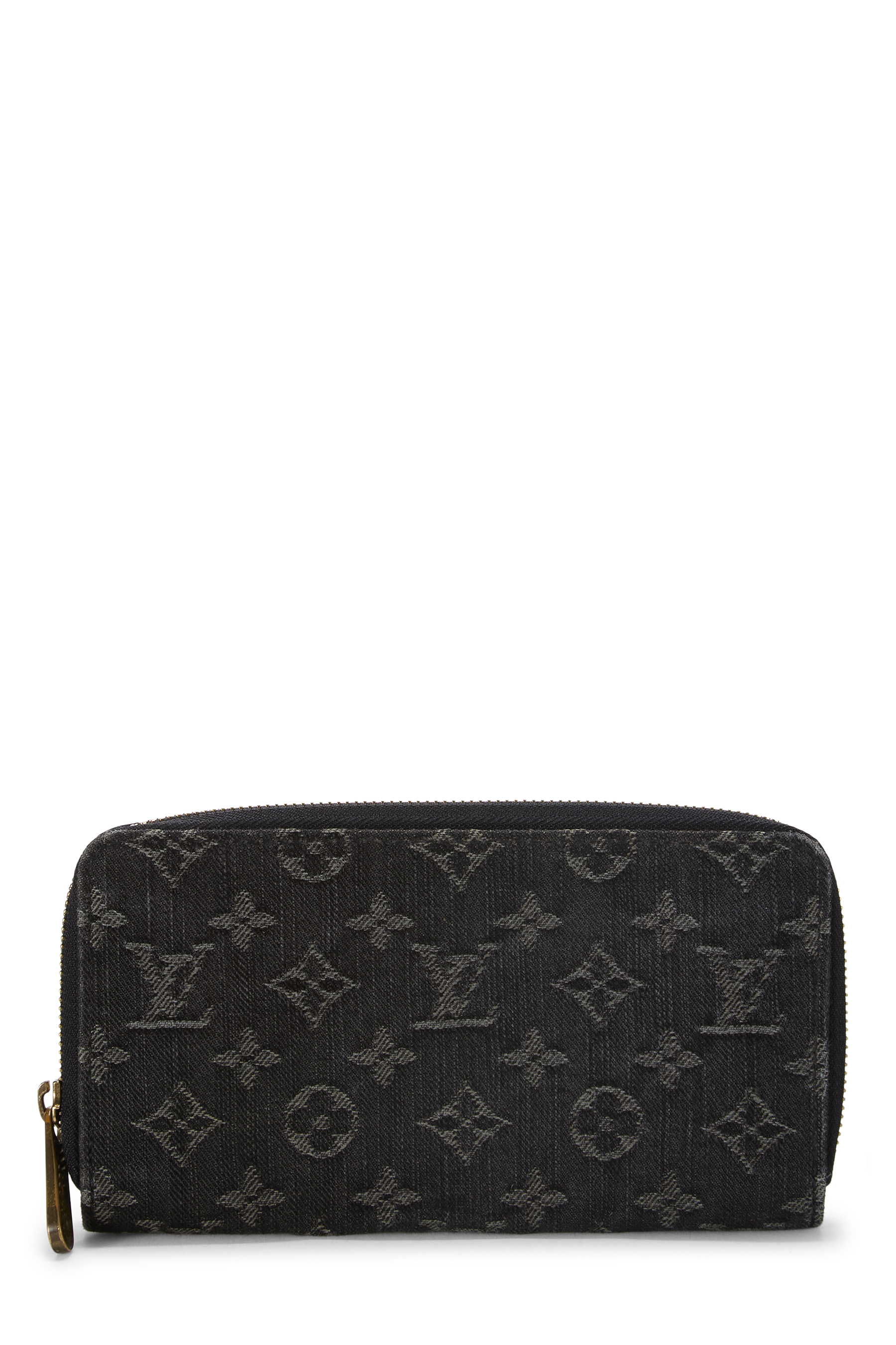 Women's Louis Vuitton Black Monogram Denim Zippy Continental in Black