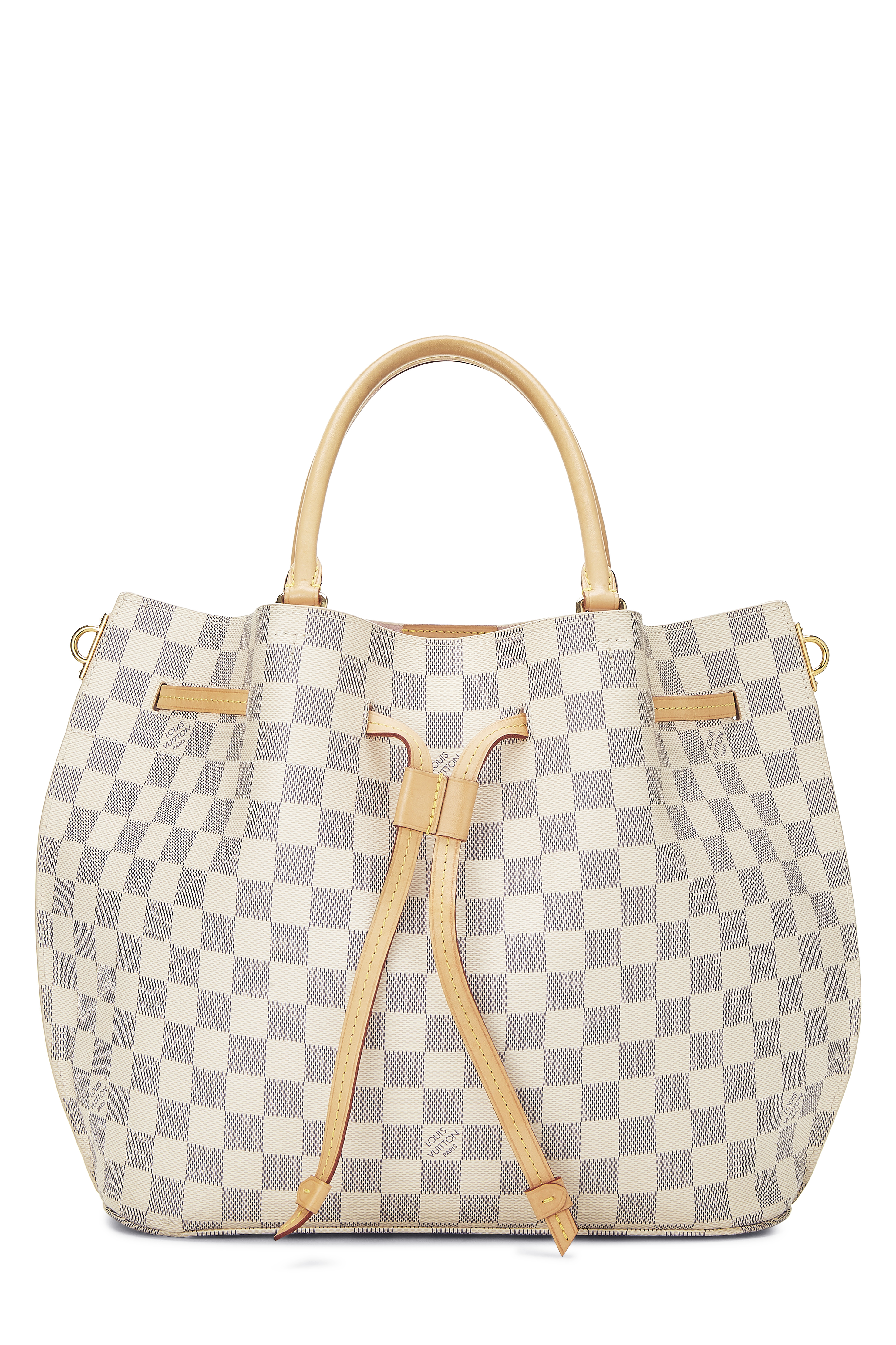 Women's Microfiber Louis Vuitton Damier Azur Girolata in White