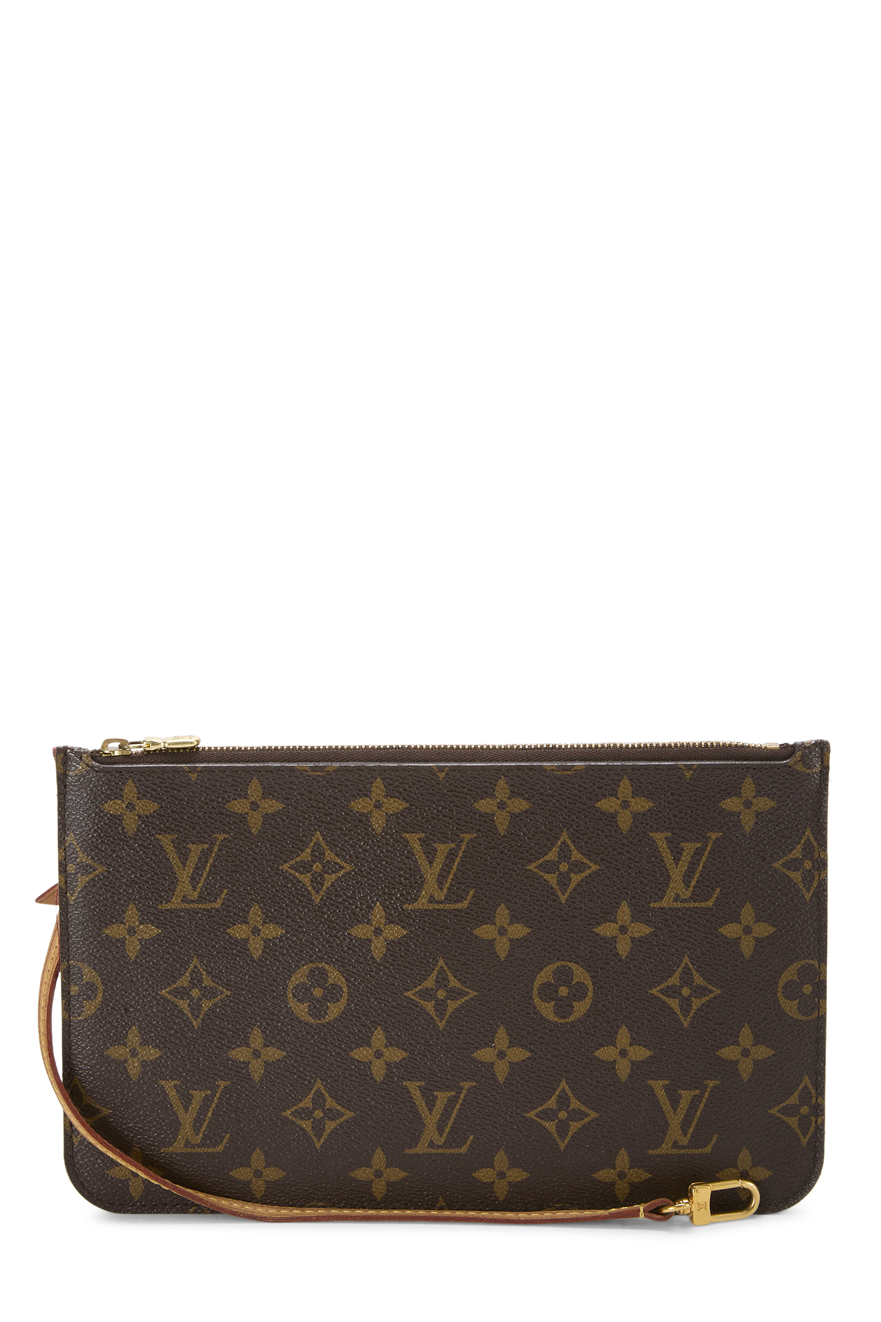 Women's Louis Vuitton Monogram Canvas Neverfull Pouch MM NM in Pink MM