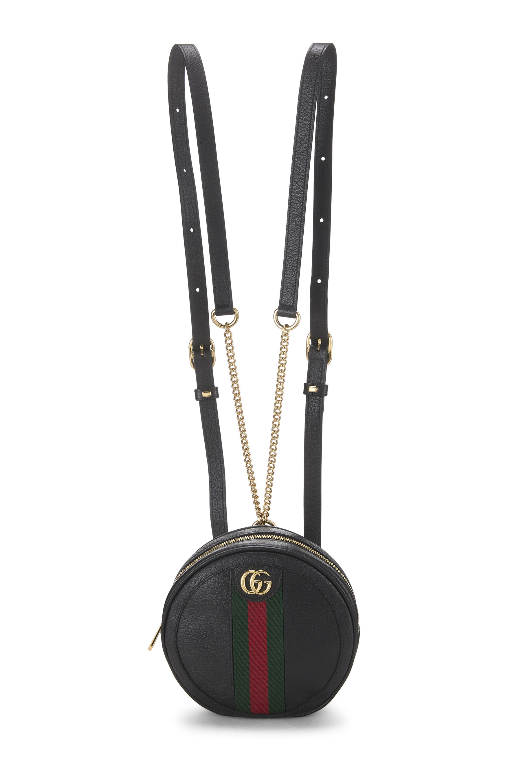 Women's Gucci Black Leather Ophidia Backpack Mini in Black Mini