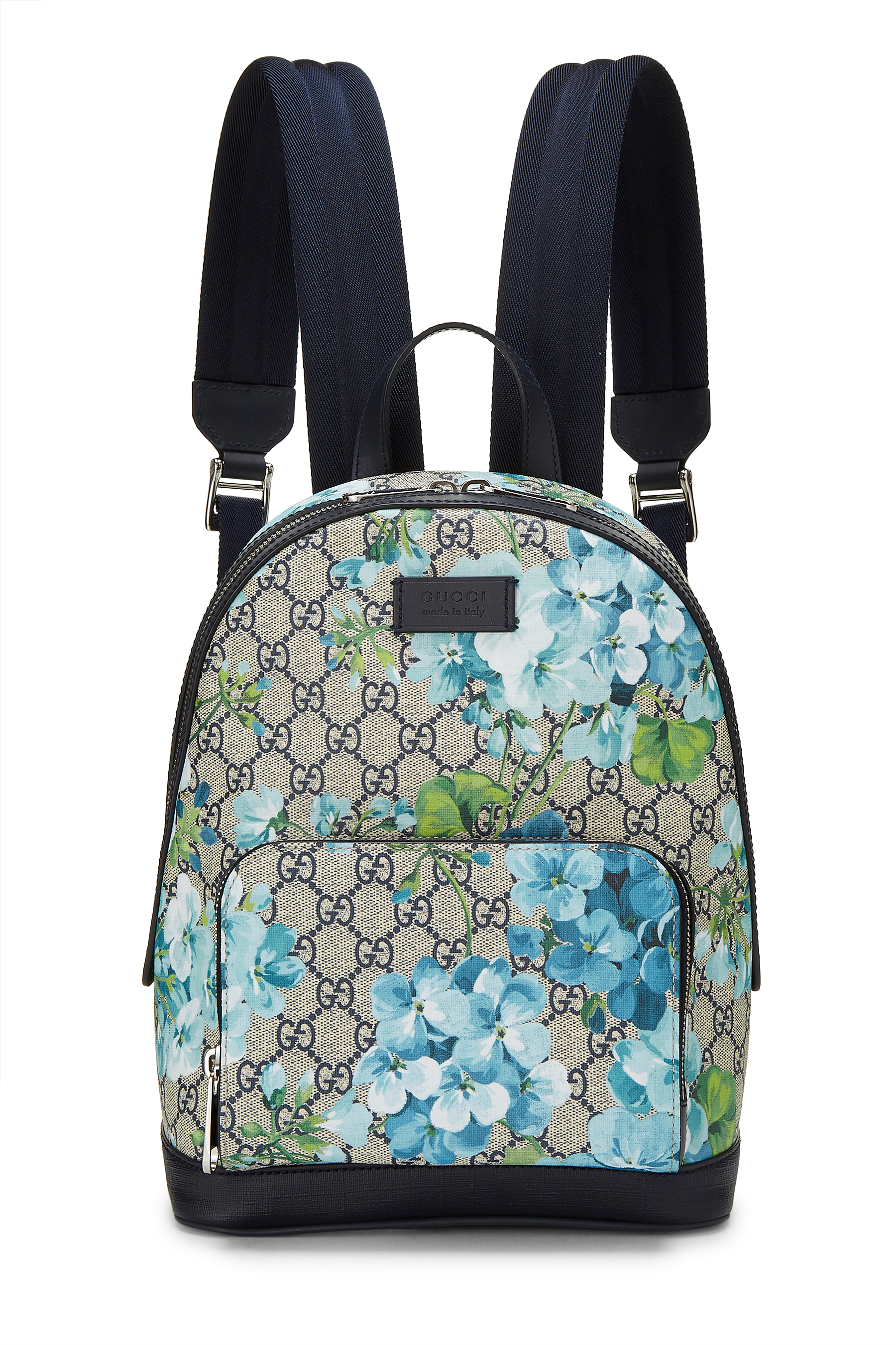 Women's Gucci Blue GG Blooms Supreme Canvas Backpack Small in Blue Small