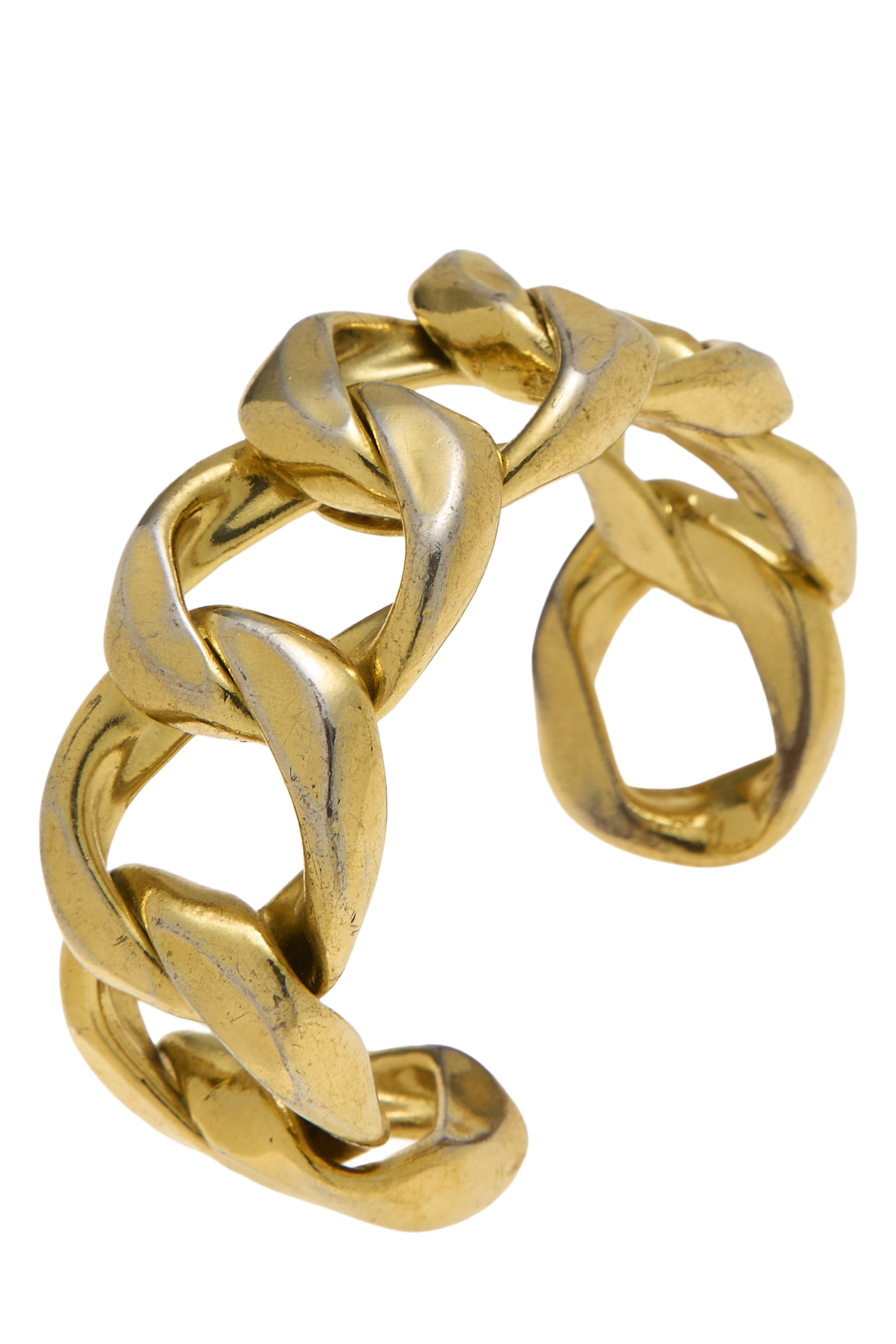 Women's Chanel Gold Chain Link Cuff in Gold