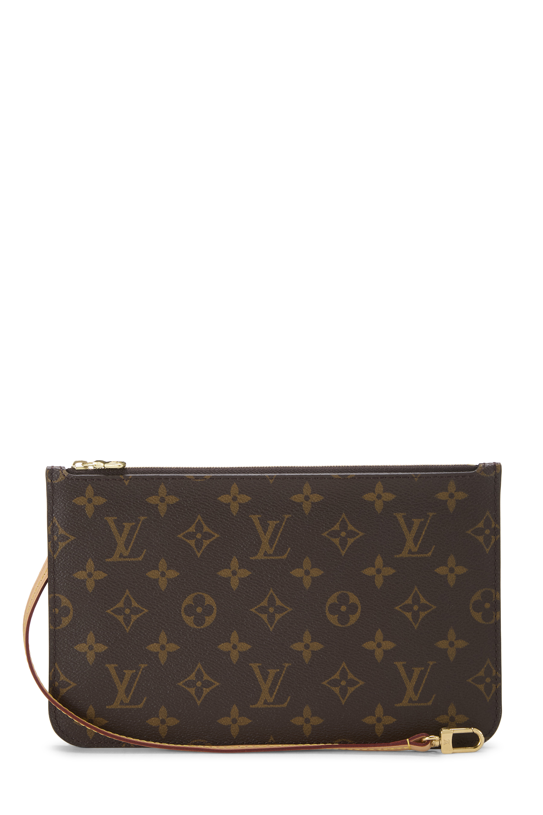 Women's Louis Vuitton Monogram Canvas Neverfull Pouch in Brown MM