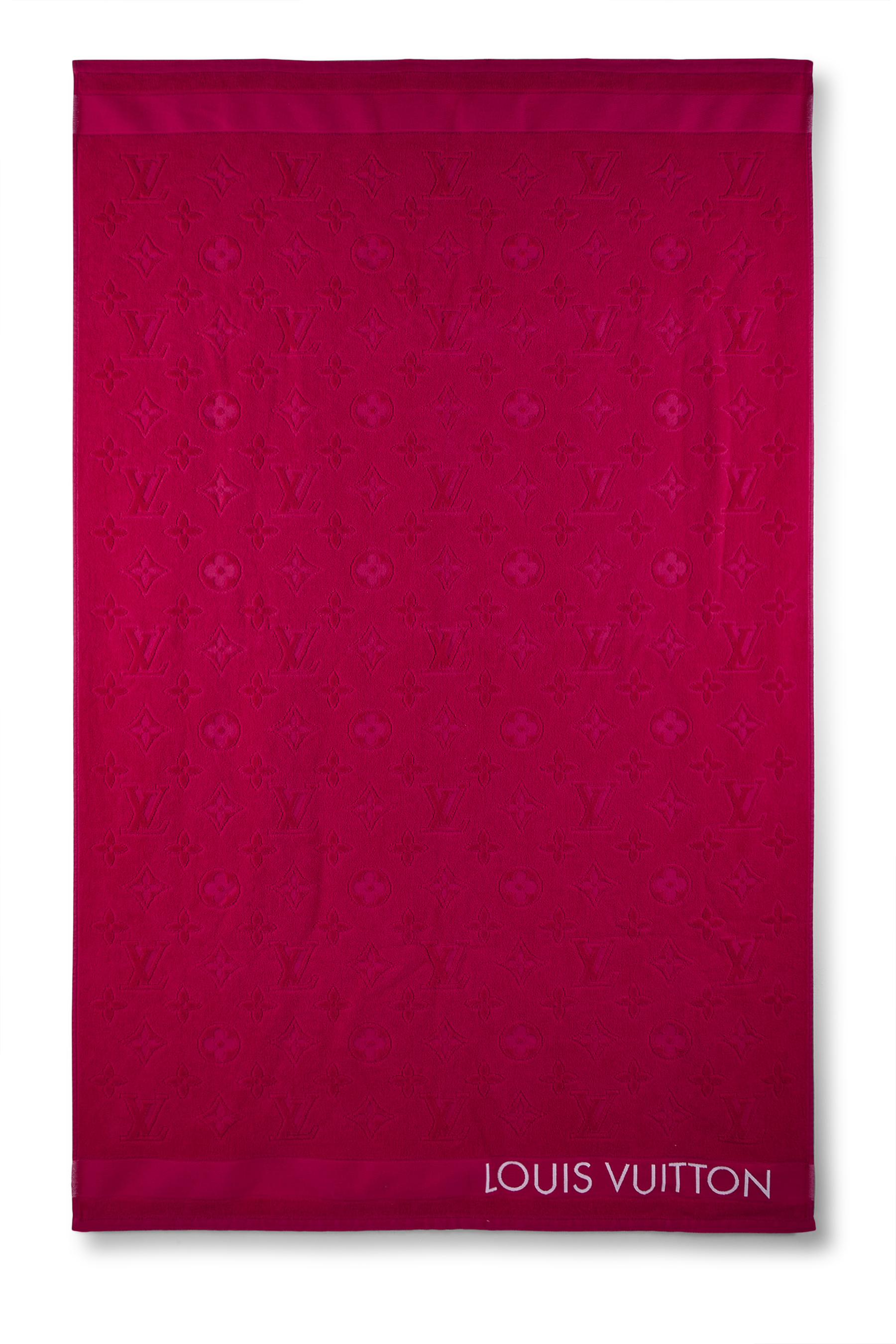 Women's Louis Vuitton Pink Cotton Monogram Beach Towel in Pink
