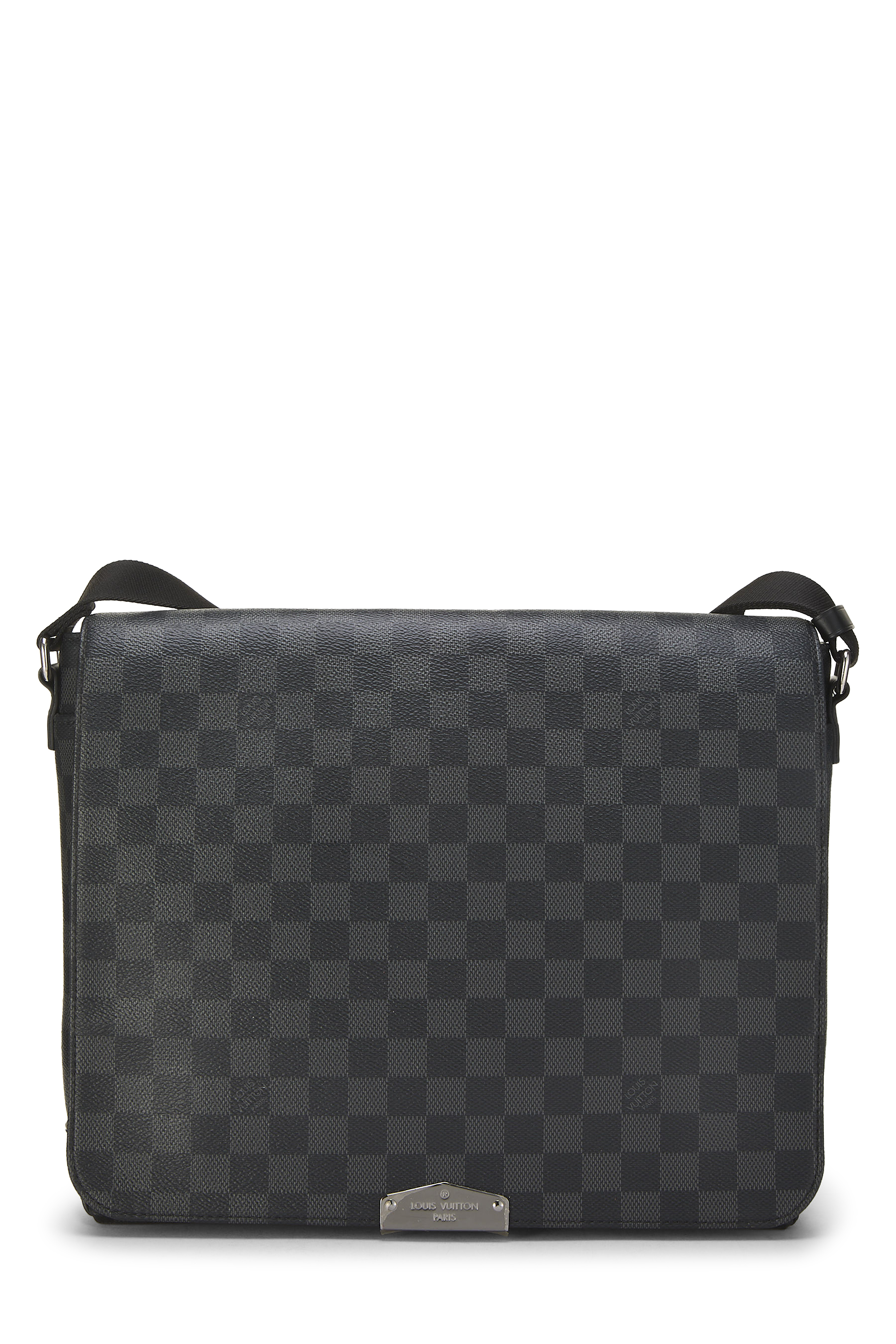 Women's Louis Vuitton Damier Graphite District Messenger MM NM in Black MM