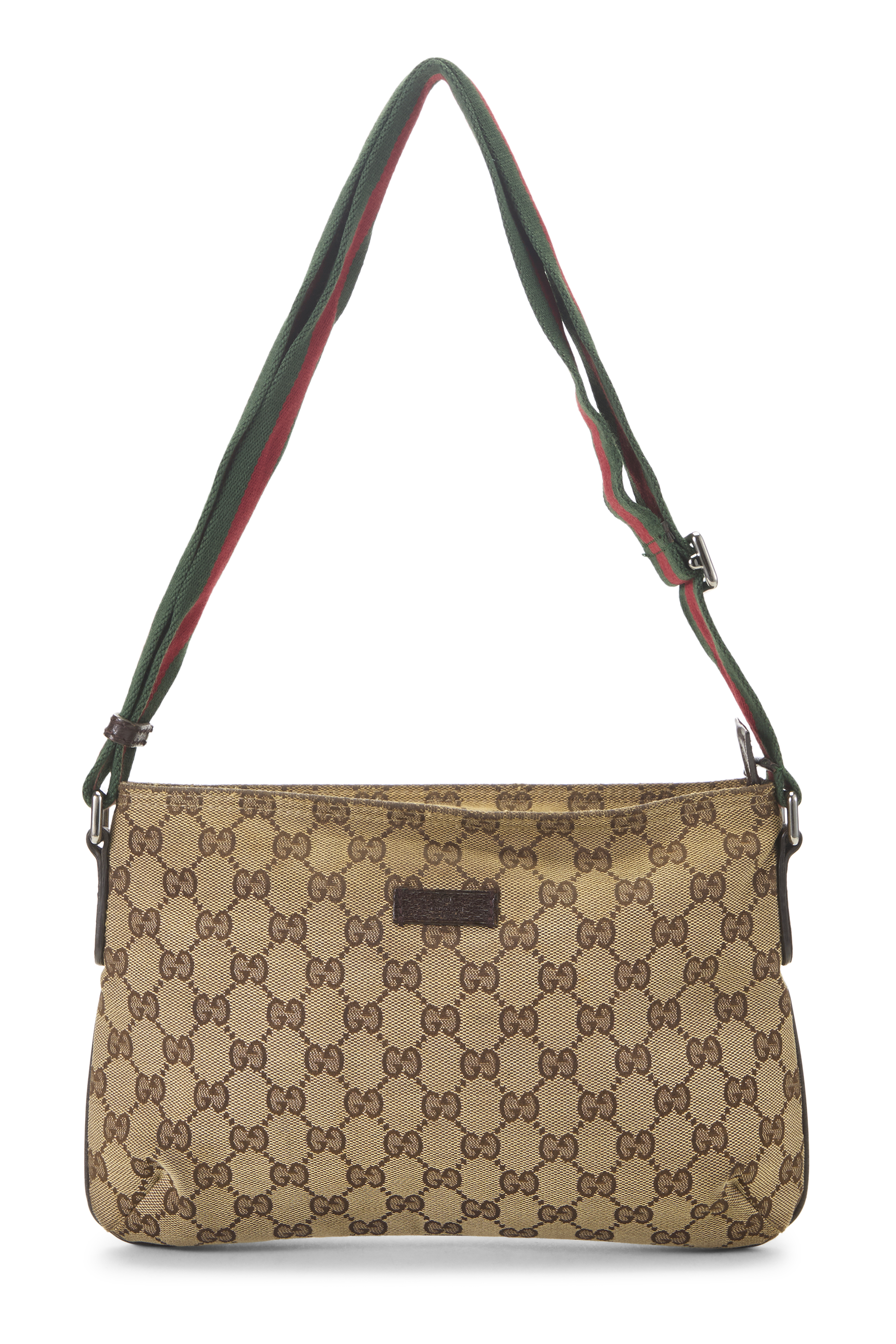 Women's Gucci Original GG Canvas Web Messenger in Brown