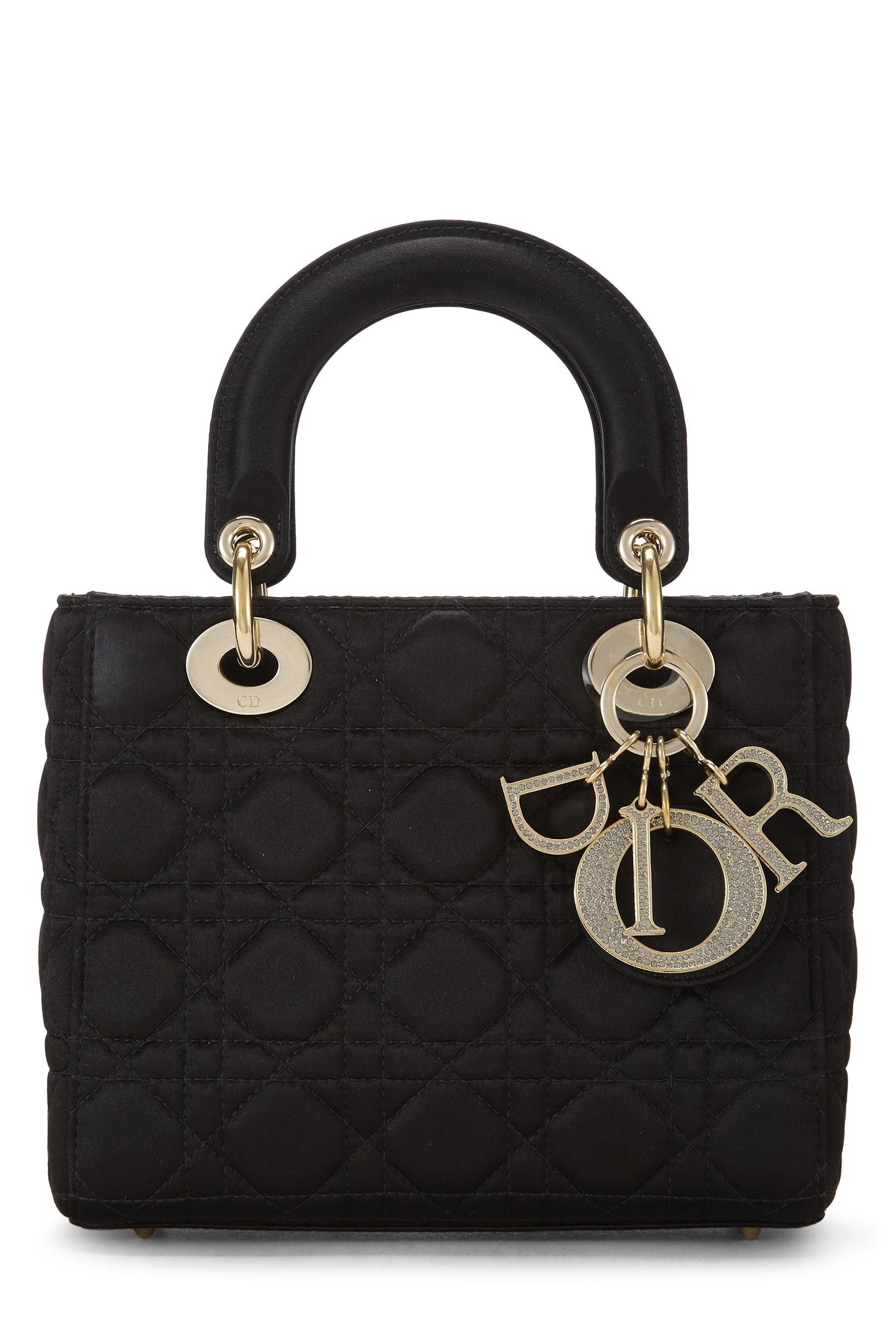 Women's Christian Dior Black Satin Lady Dior Small in Black Small