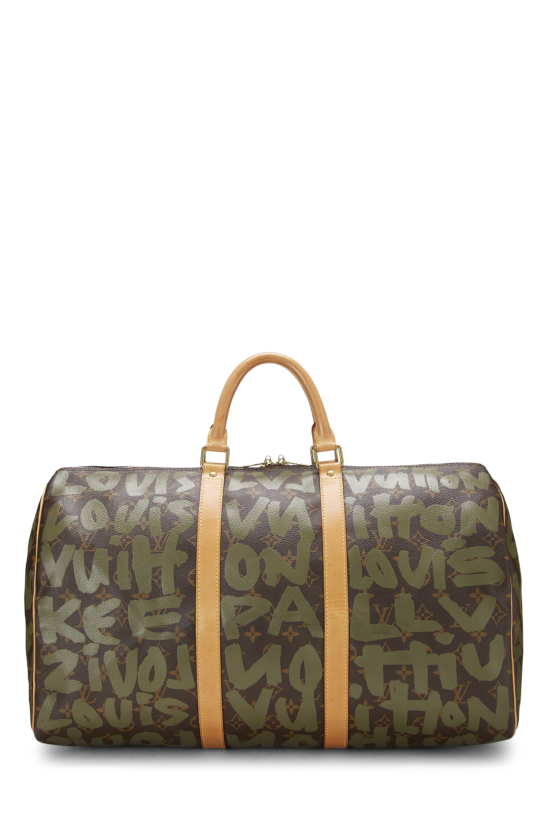Women's Louis Vuitton Stephen Sprouse x Louis Vuitton Green Monogram Graffiti Keepall 50 in Green