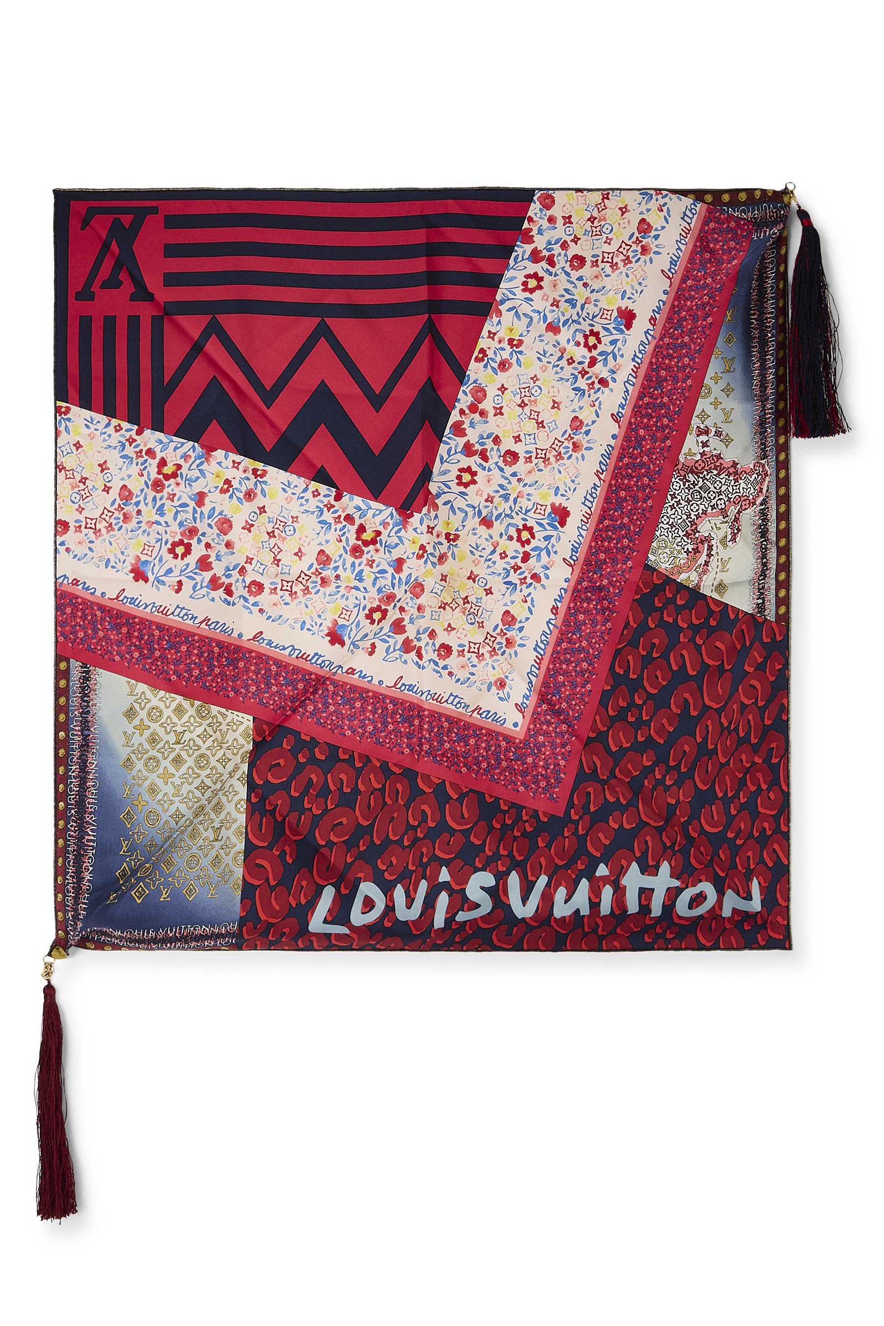Women's Louis Vuitton Multicolor Monogram Silk Scarf in Multi