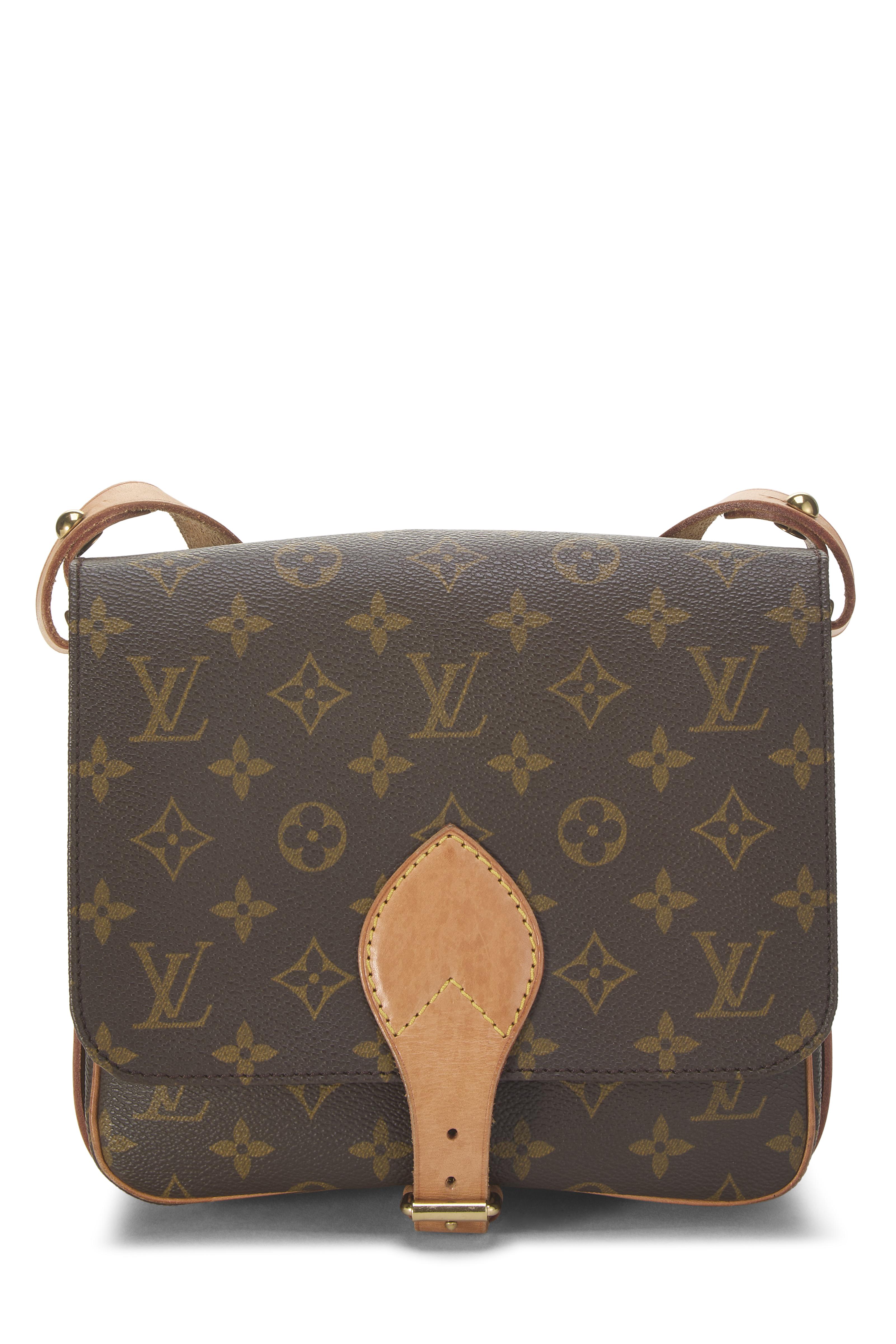 Women's Louis Vuitton Monogram Canvas Cartouchiere MM in Brown MM