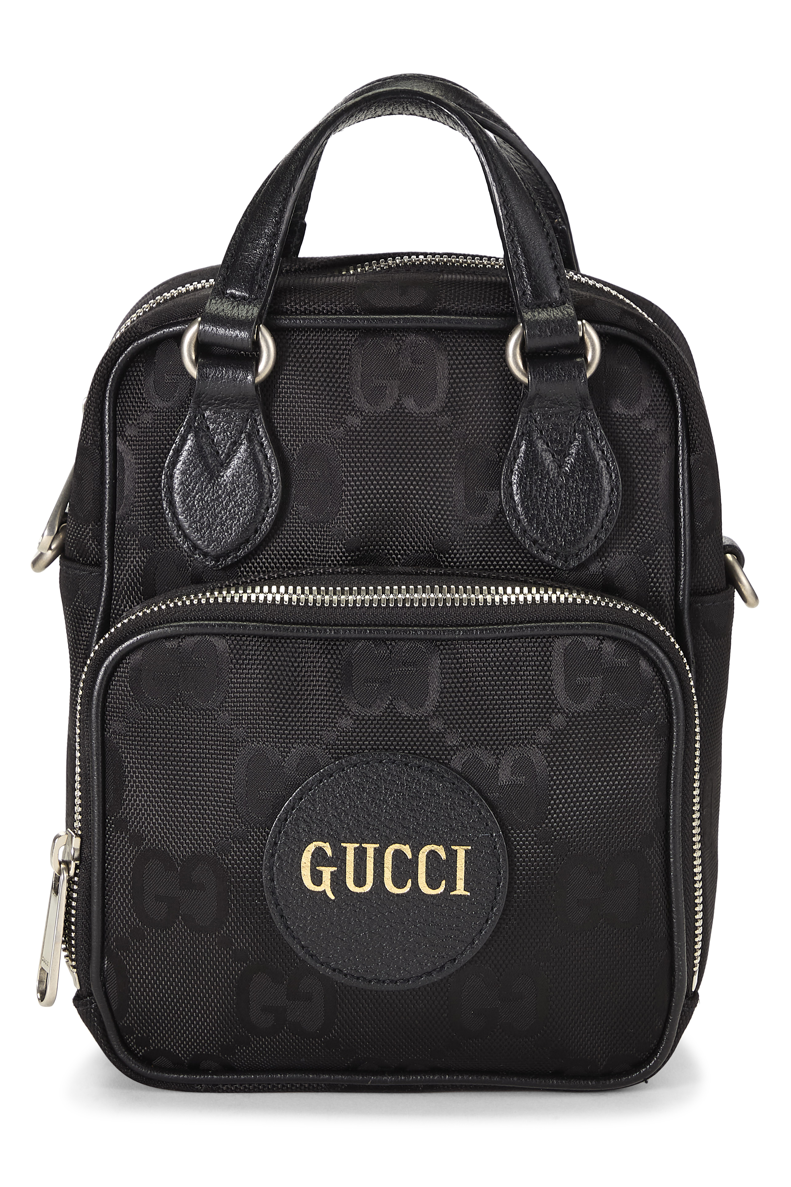Women's Gucci Black GG Nylon Off the Grid Shoulder Bag in Black
