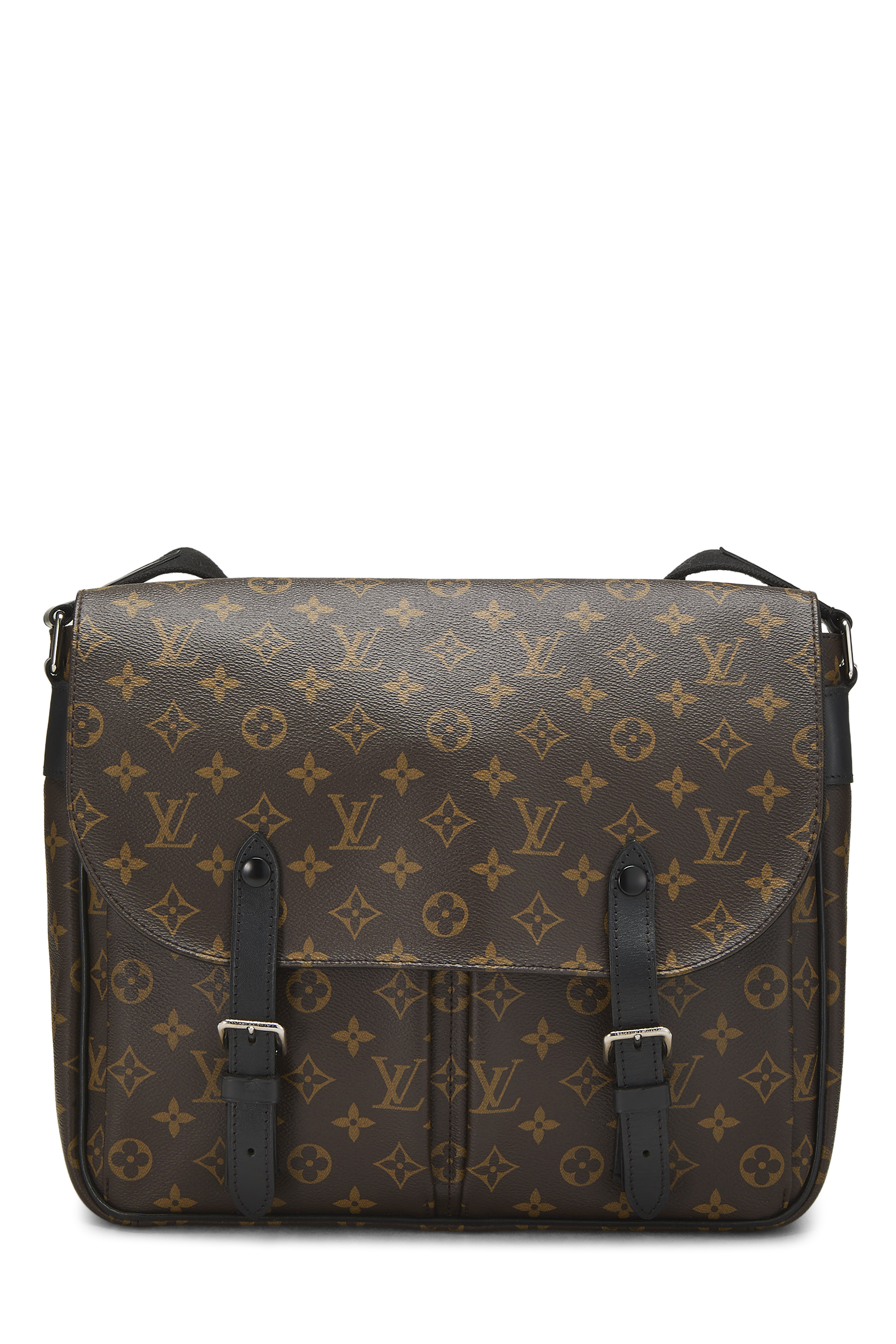 Women's Fabric Louis Vuitton Black Monogram Macassar Christopher in Brown