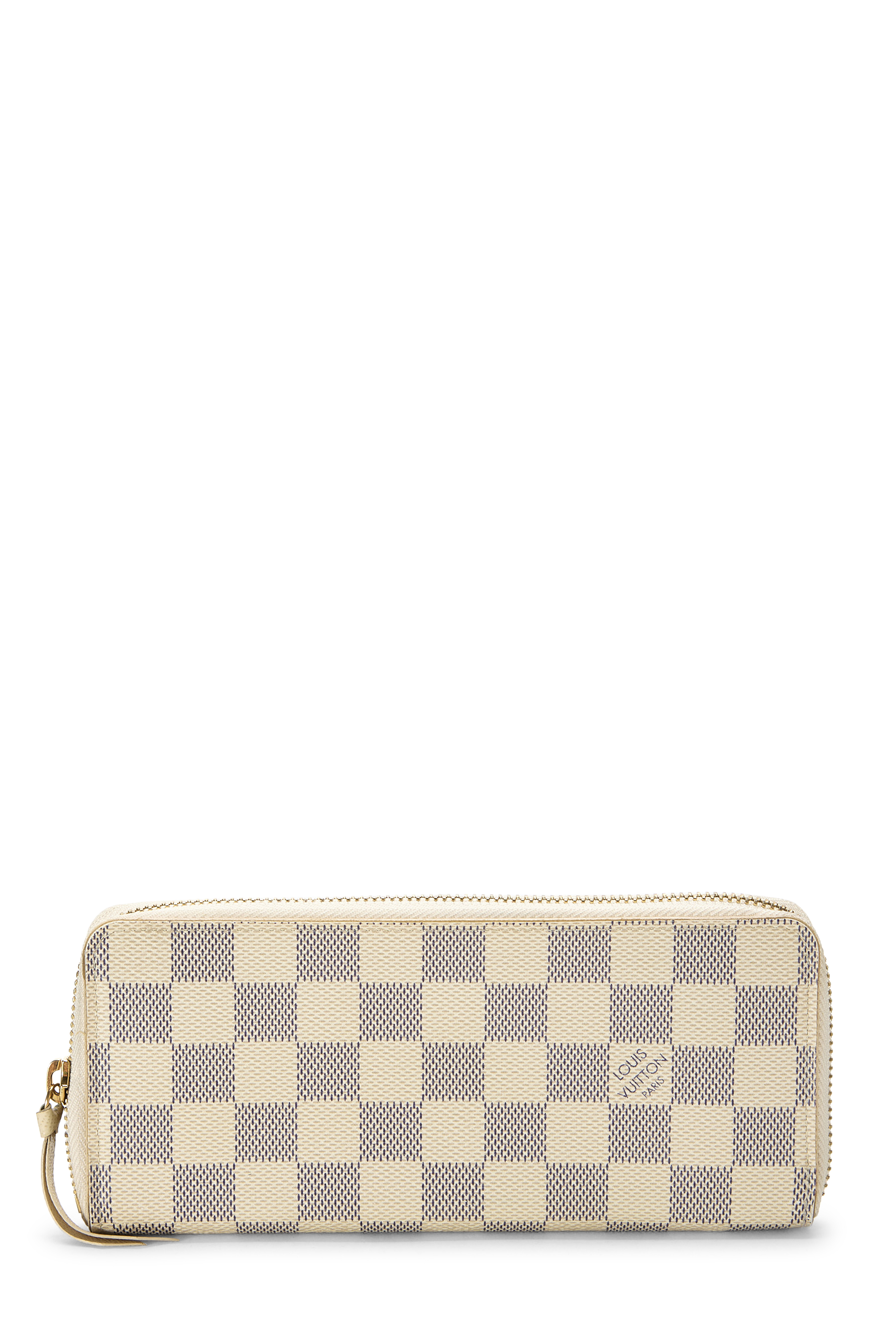 Women's Louis Vuitton Damier Azur Clemence Wallet in Pink