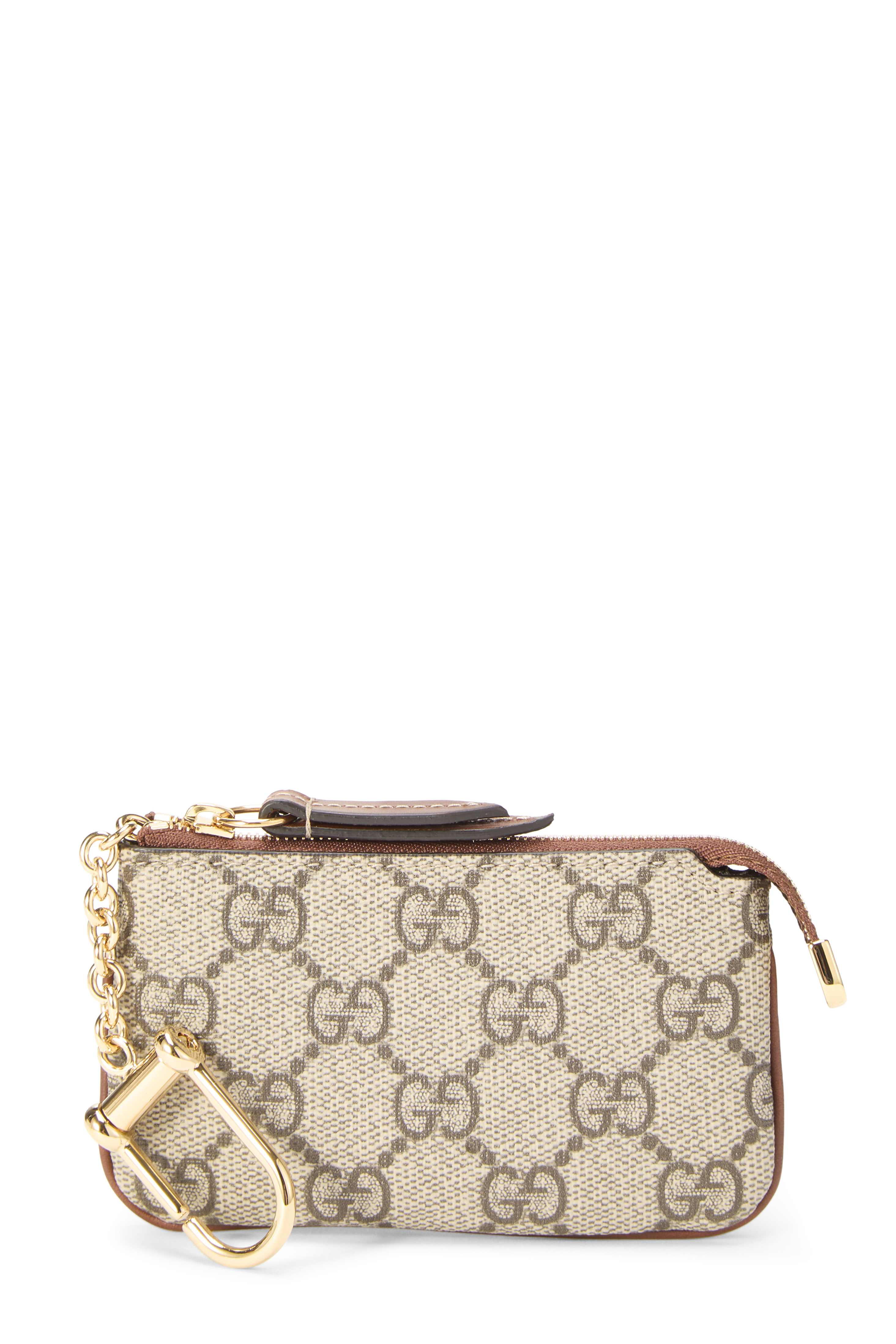 Women's Gucci Original GG Supreme Canvas Key Case in Brown