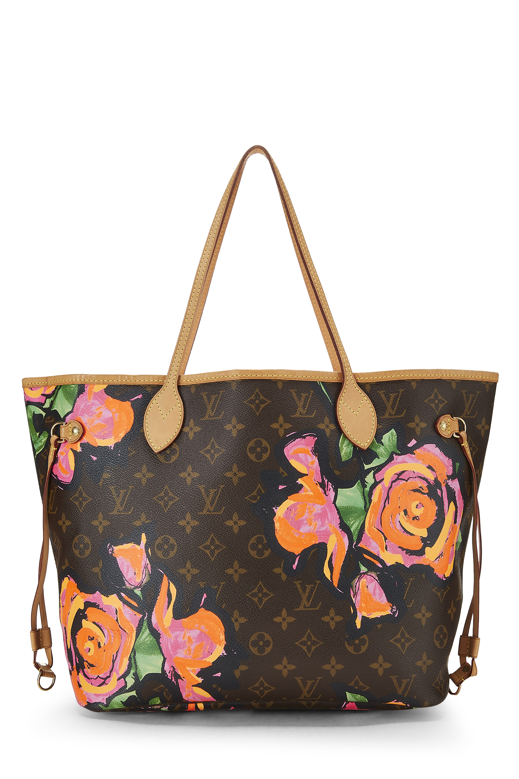 Women's Louis Vuitton Stephen Sprouse x Louis Vuitton Monogram Canvas Roses Neverfull MM in Brown MM