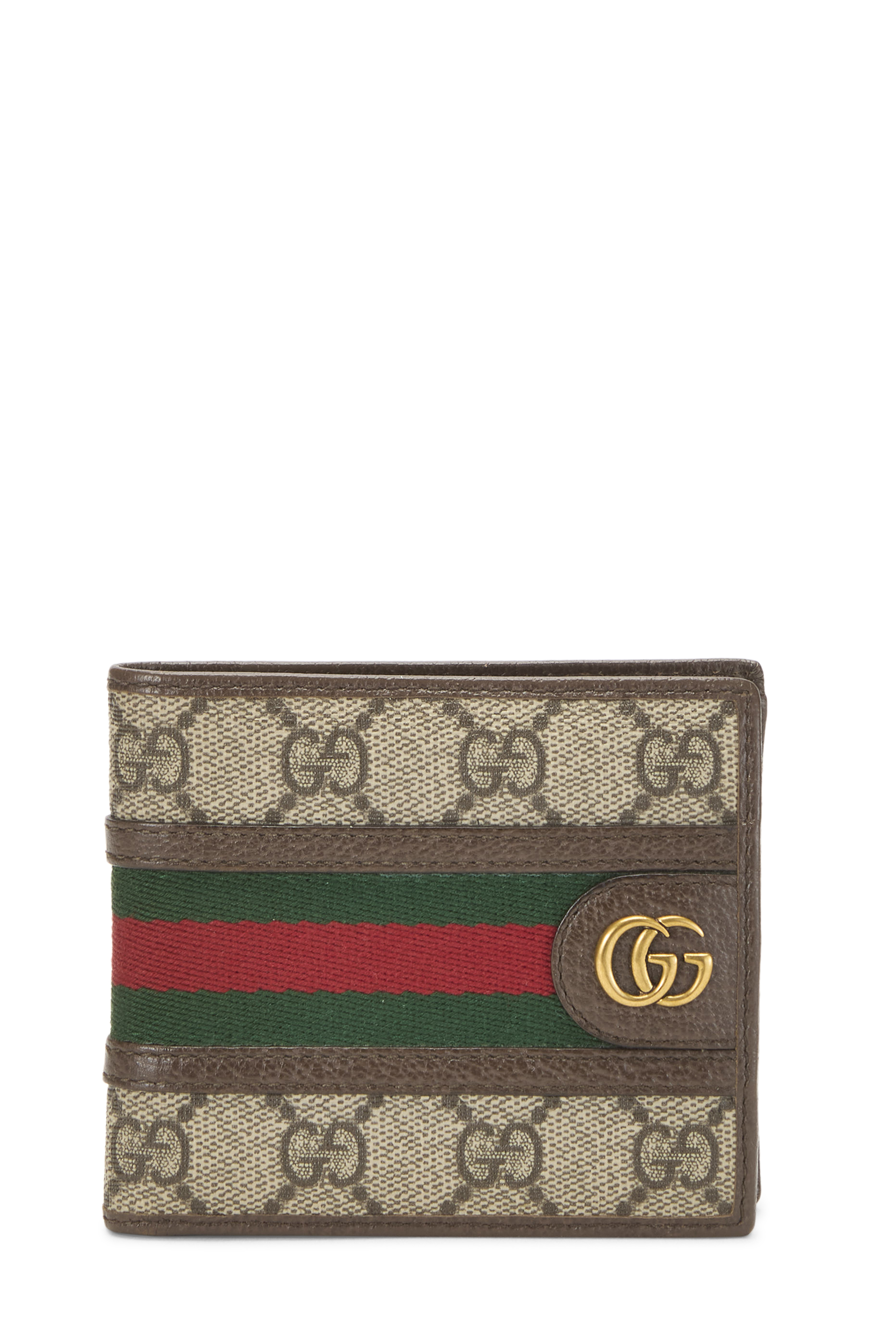 Women's Gucci Original GG Supreme Canvas Ophidia Wallet in Brown