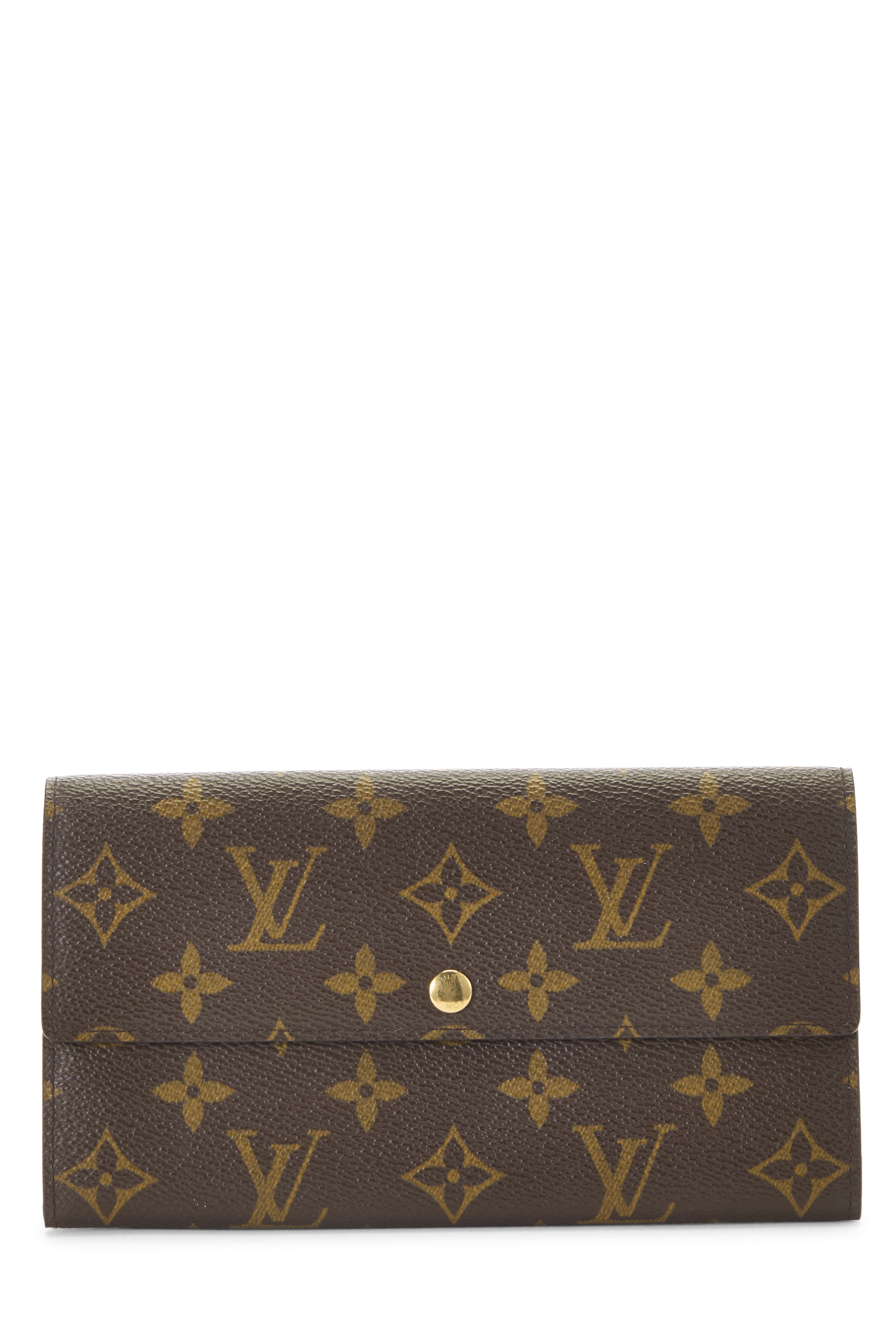 Women's Louis Vuitton Monogram Canvas Porte Monnaie Credit in Brown