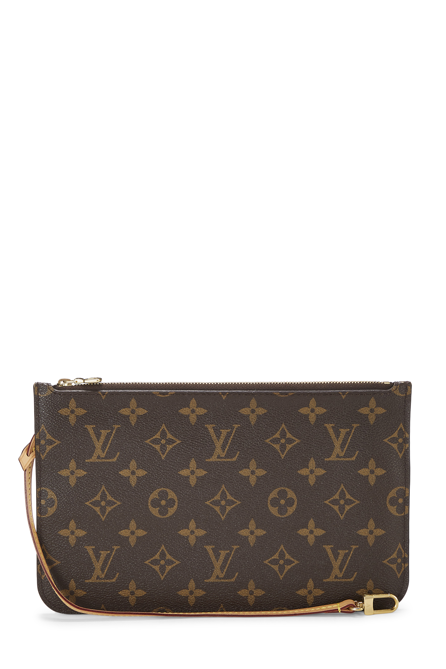Women's Louis Vuitton Monogram Canvas Neverfull Pouch MM NM in Yellow MM