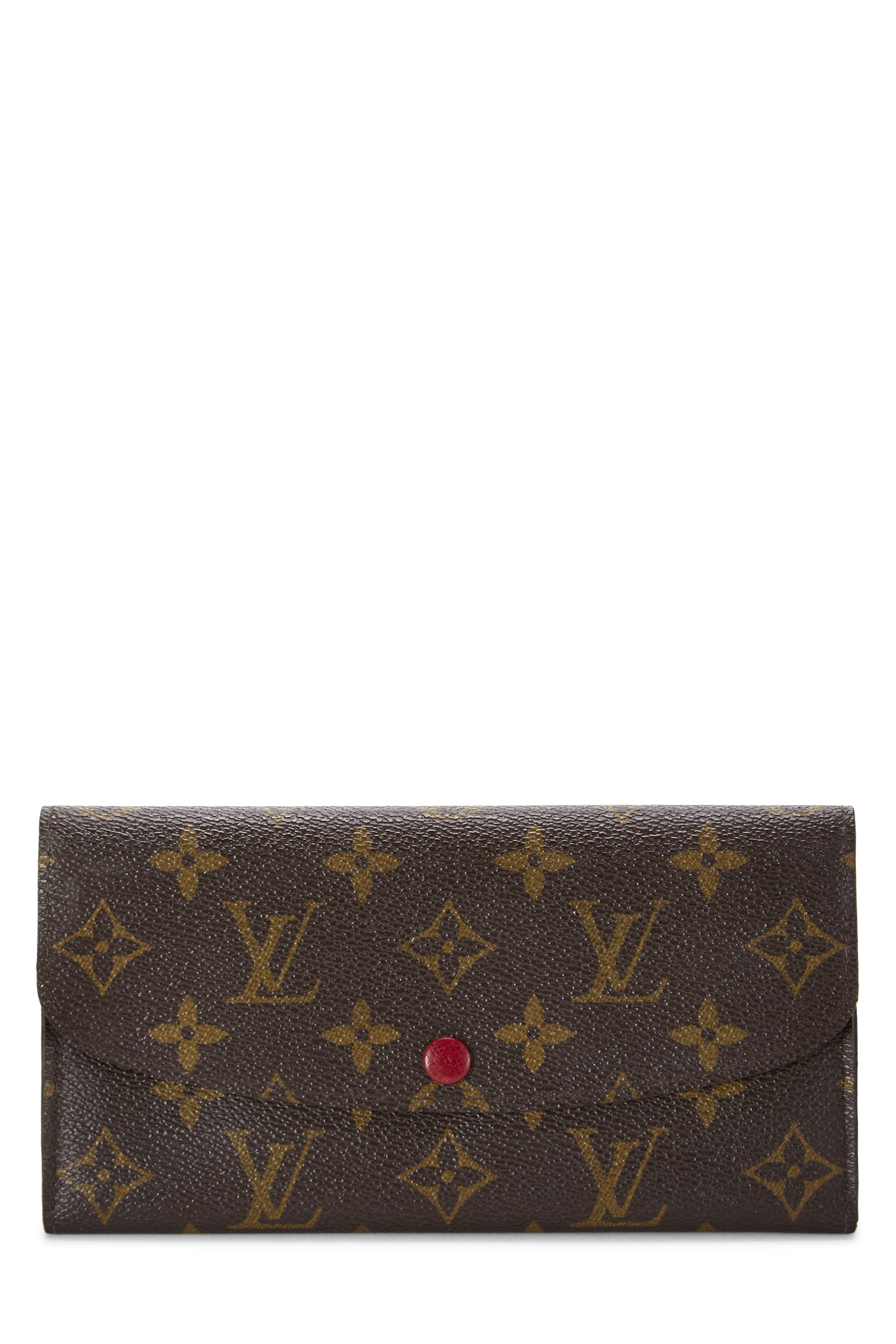 Women's Louis Vuitton Pink Monogram Canvas Emilie Wallet in Red