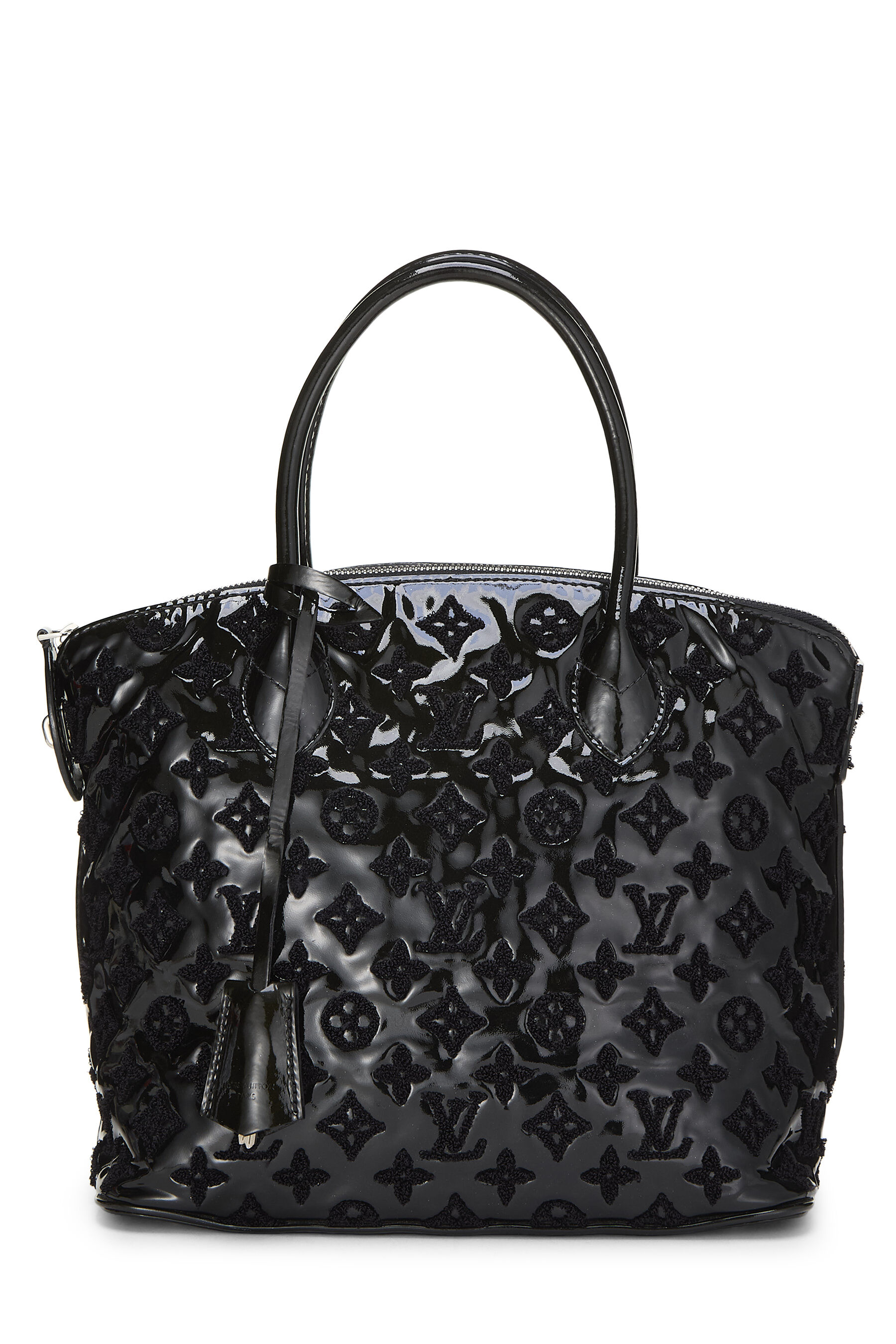 Women's Louis Vuitton Black Monogram Patent Leather Fascination Lockit in Black