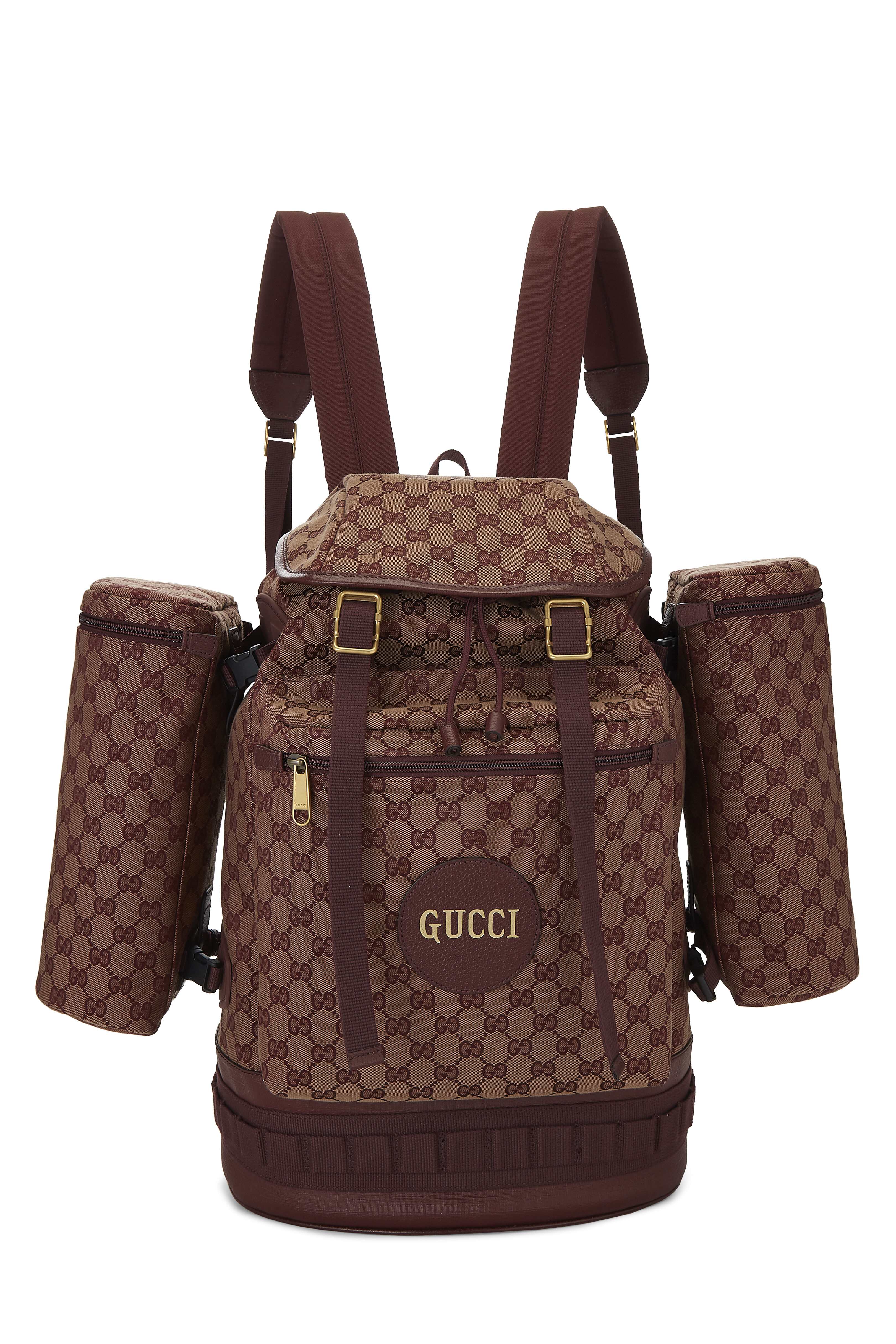 Women's Gucci Burgundy Original GG Canvas Alpina Trekking Backpack in Burgundy Large