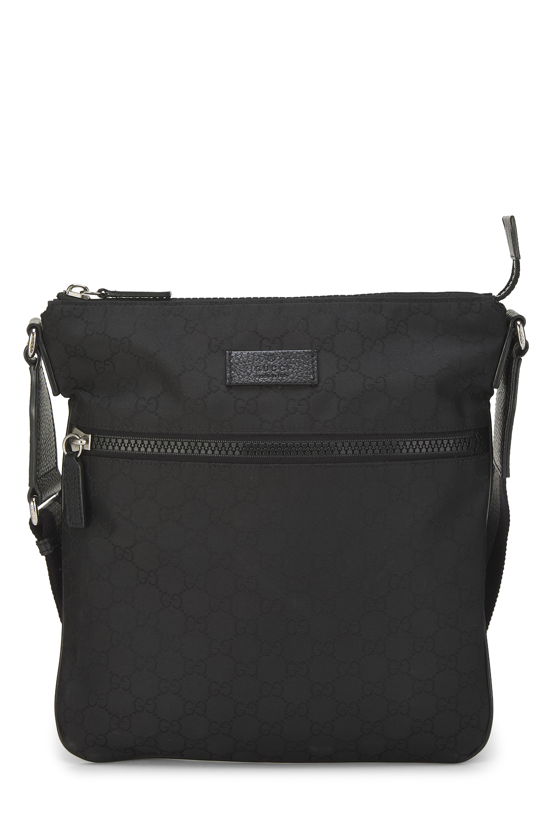 Women's Gucci Black GG Nylon Messenger in Black