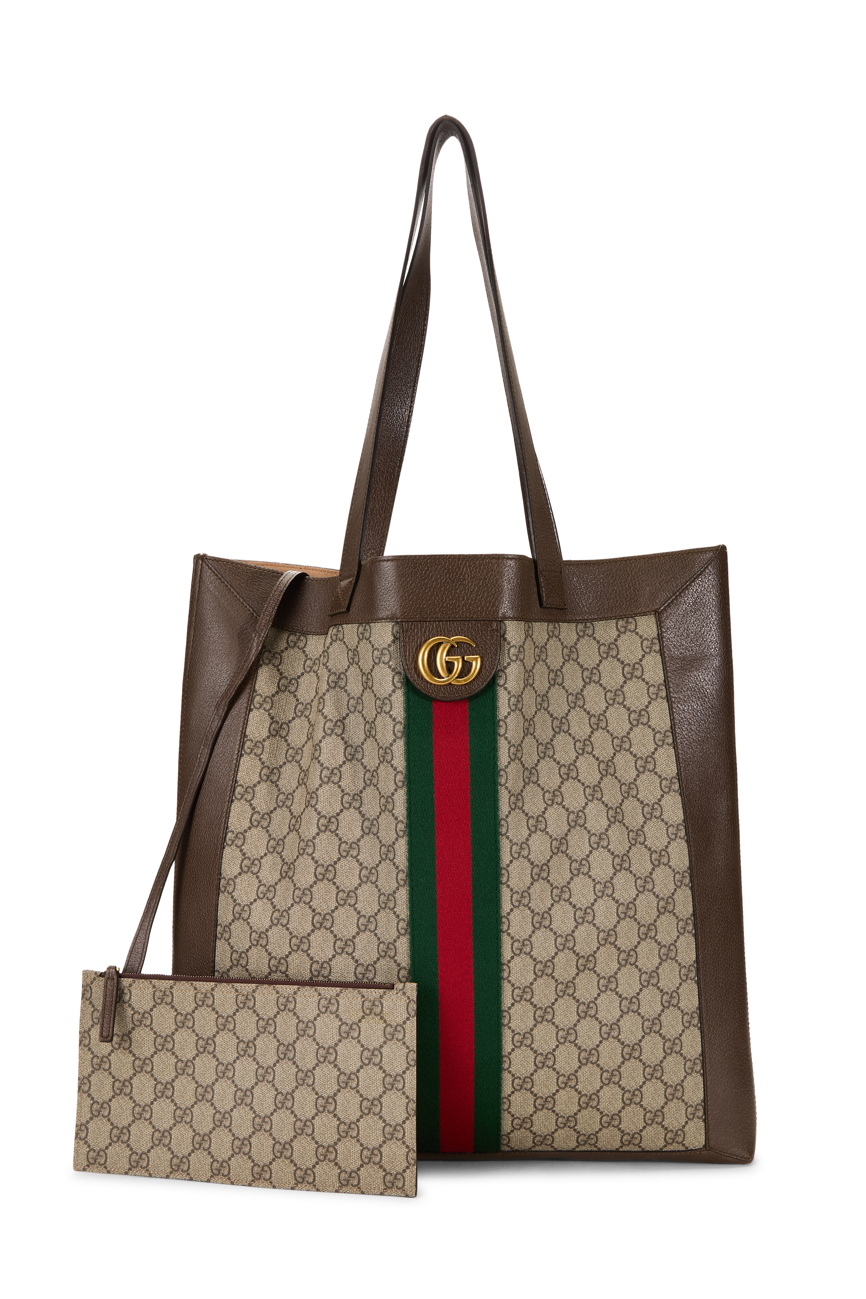 Women's Gucci Brown GG Supreme Canvas Ophidia Tote Large in Brown Large