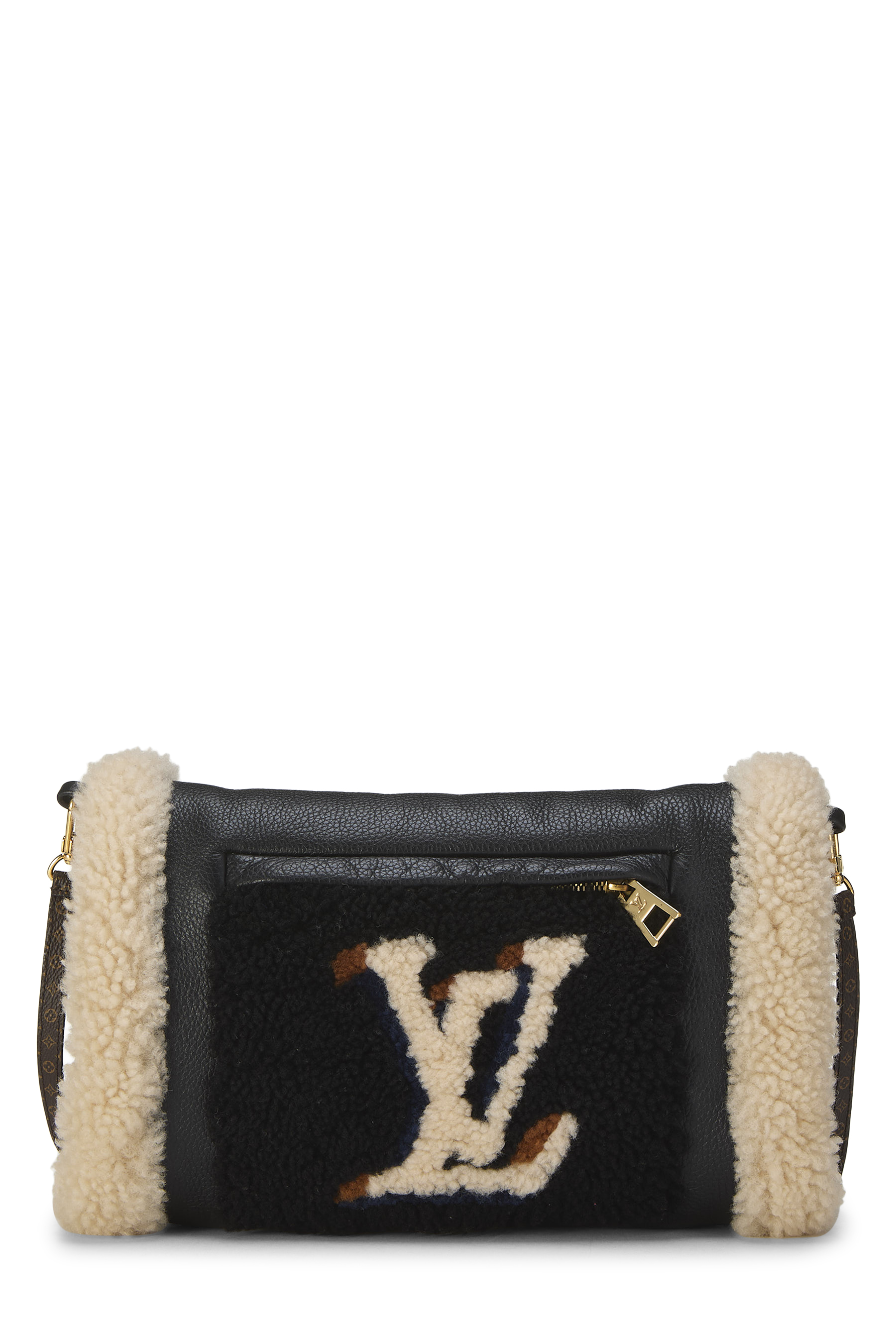 Women's Louis Vuitton Black Shearling Teddy Muffler in Black
