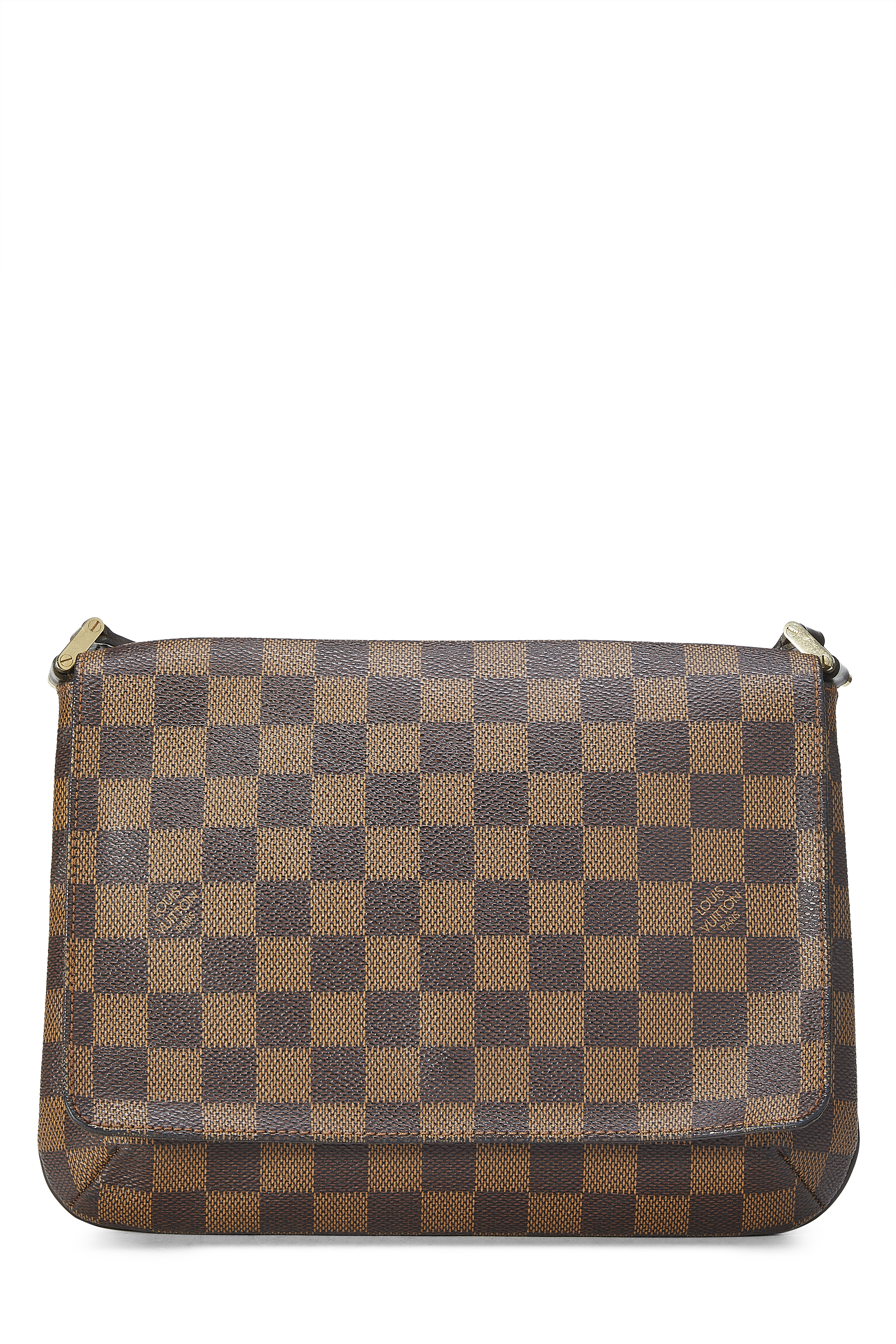 Women's Louis Vuitton Damier Ebene Musette Tango in Brown