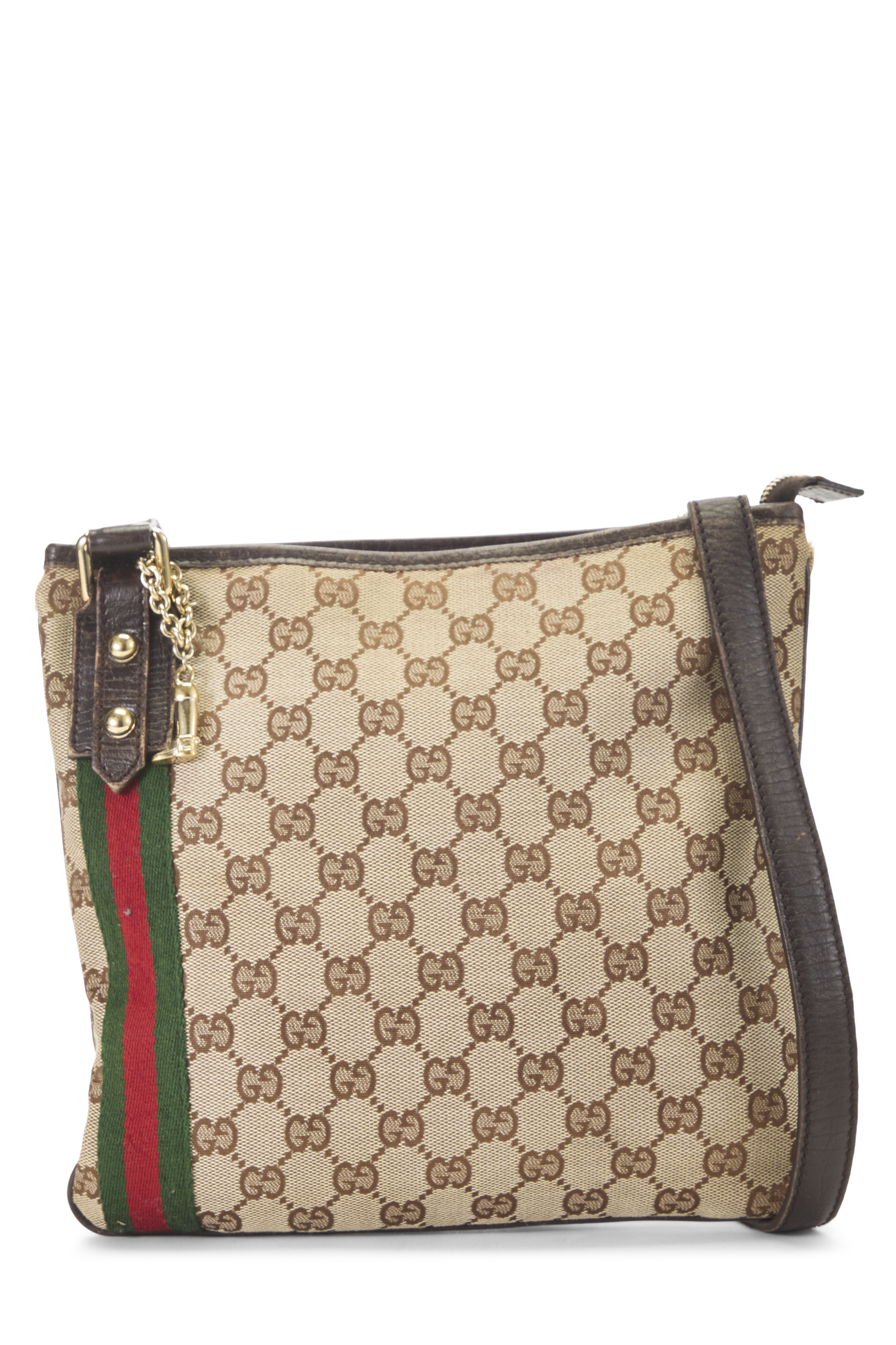 Women's Gucci Original GG Canvas Jolicoeur Messenger in Brown