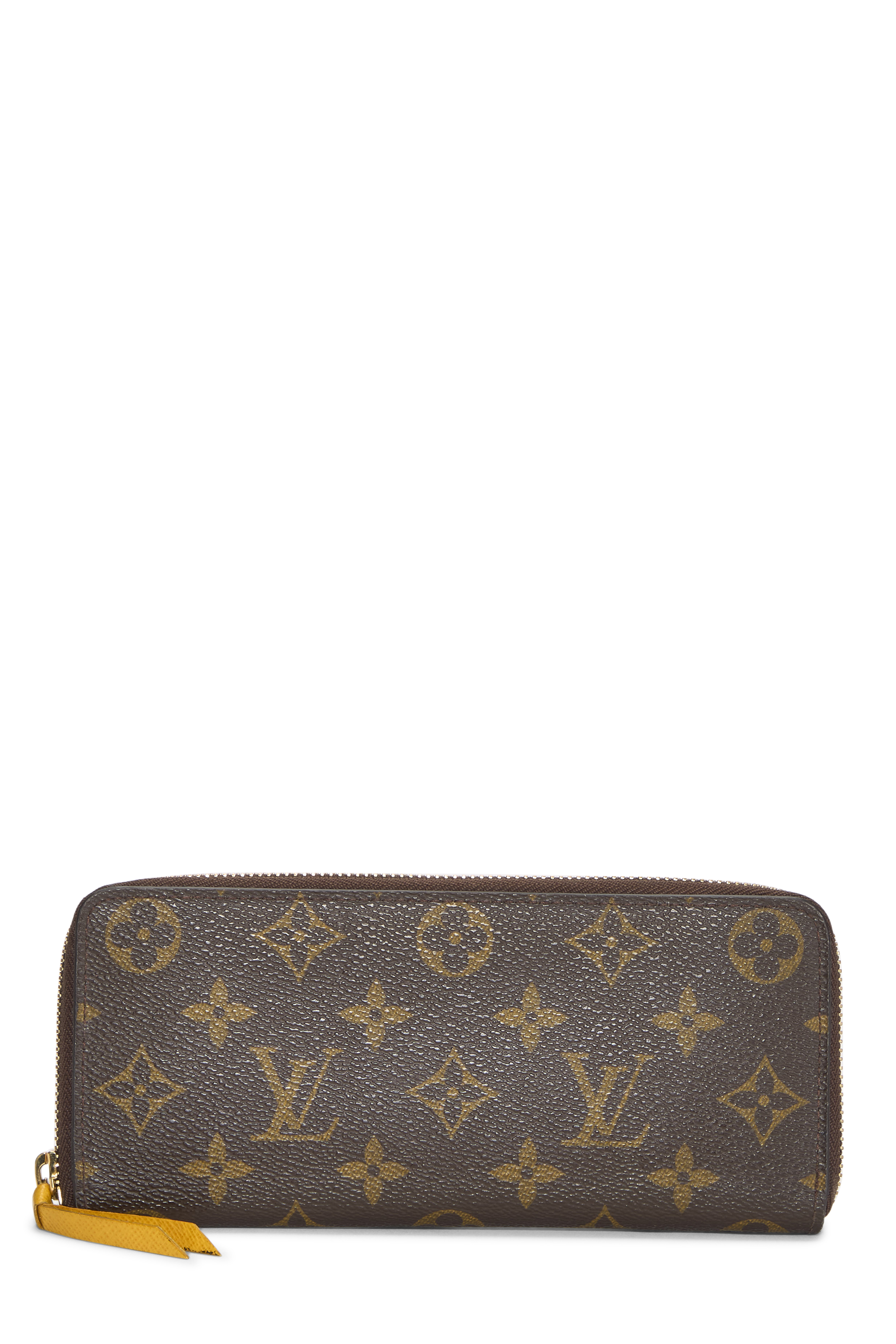 Women's Louis Vuitton Monogram Canvas Clemence Wallet in Yellow