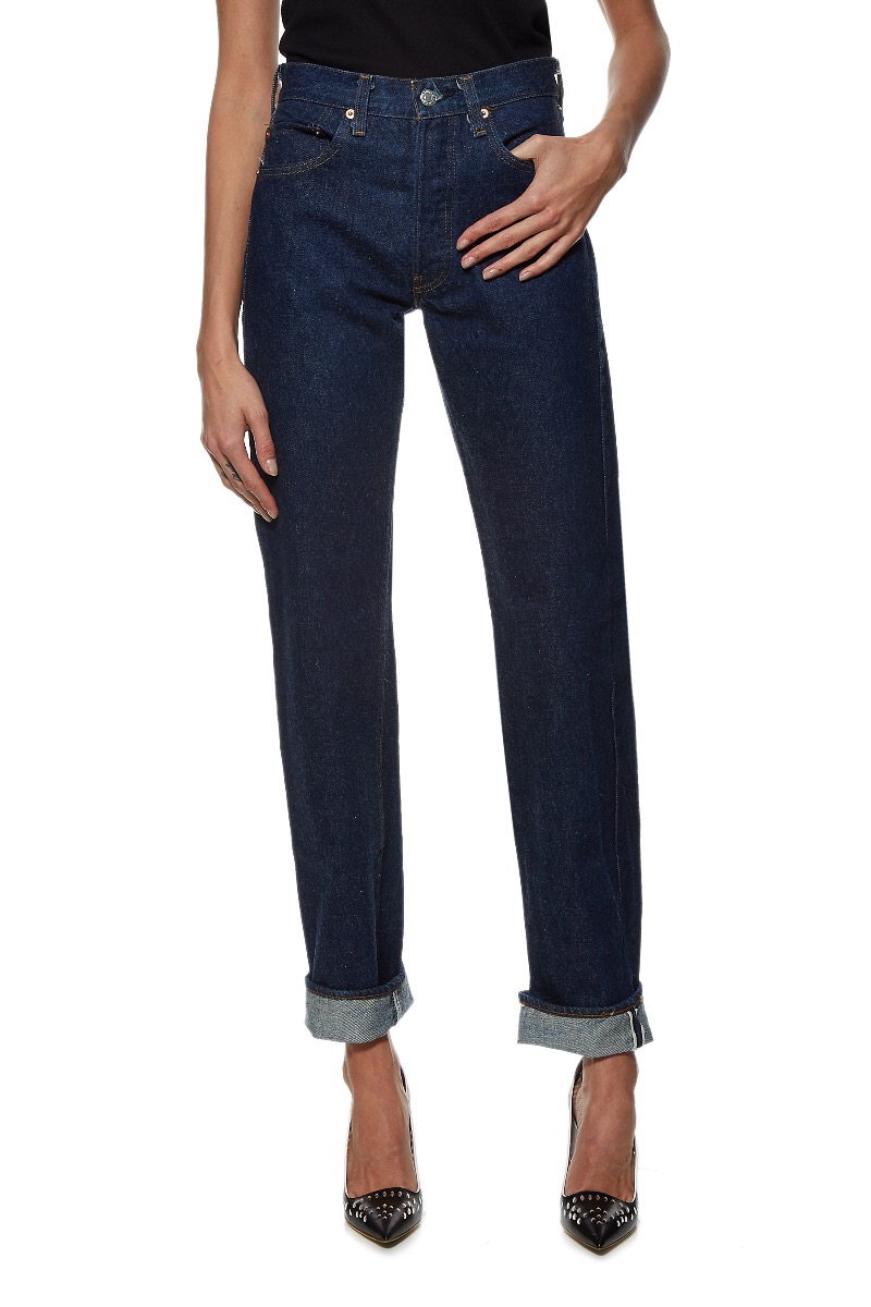 Women's WGACA Vintage Levi's 501 Redline Jeans 28x36 in Blue W28L36
