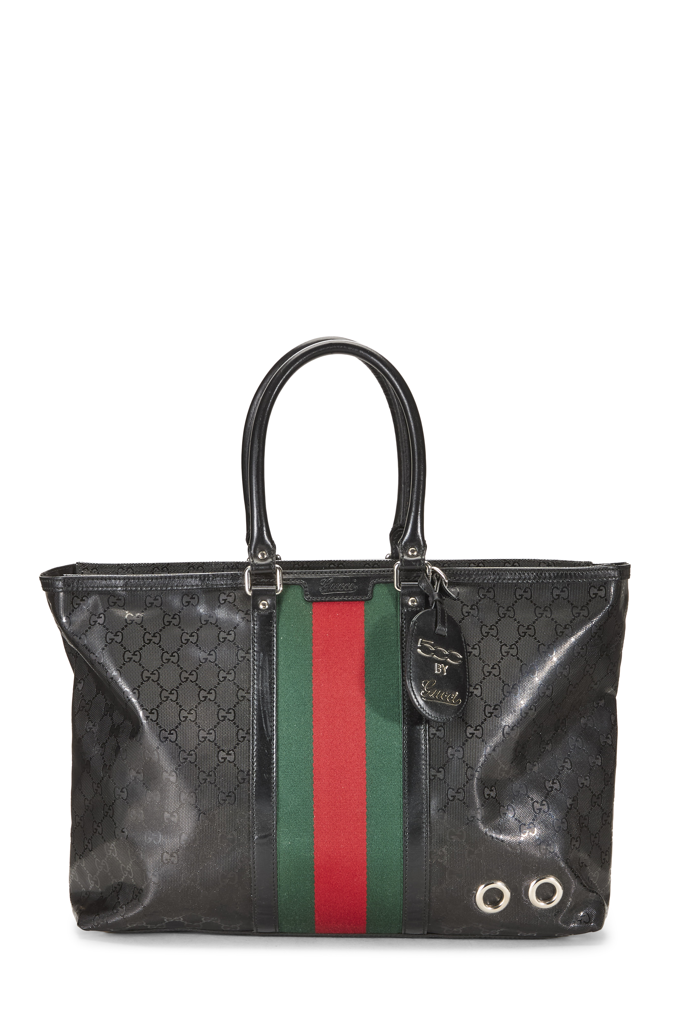Women's Gucci Black GG Imprime Supreme Web Tote in Black