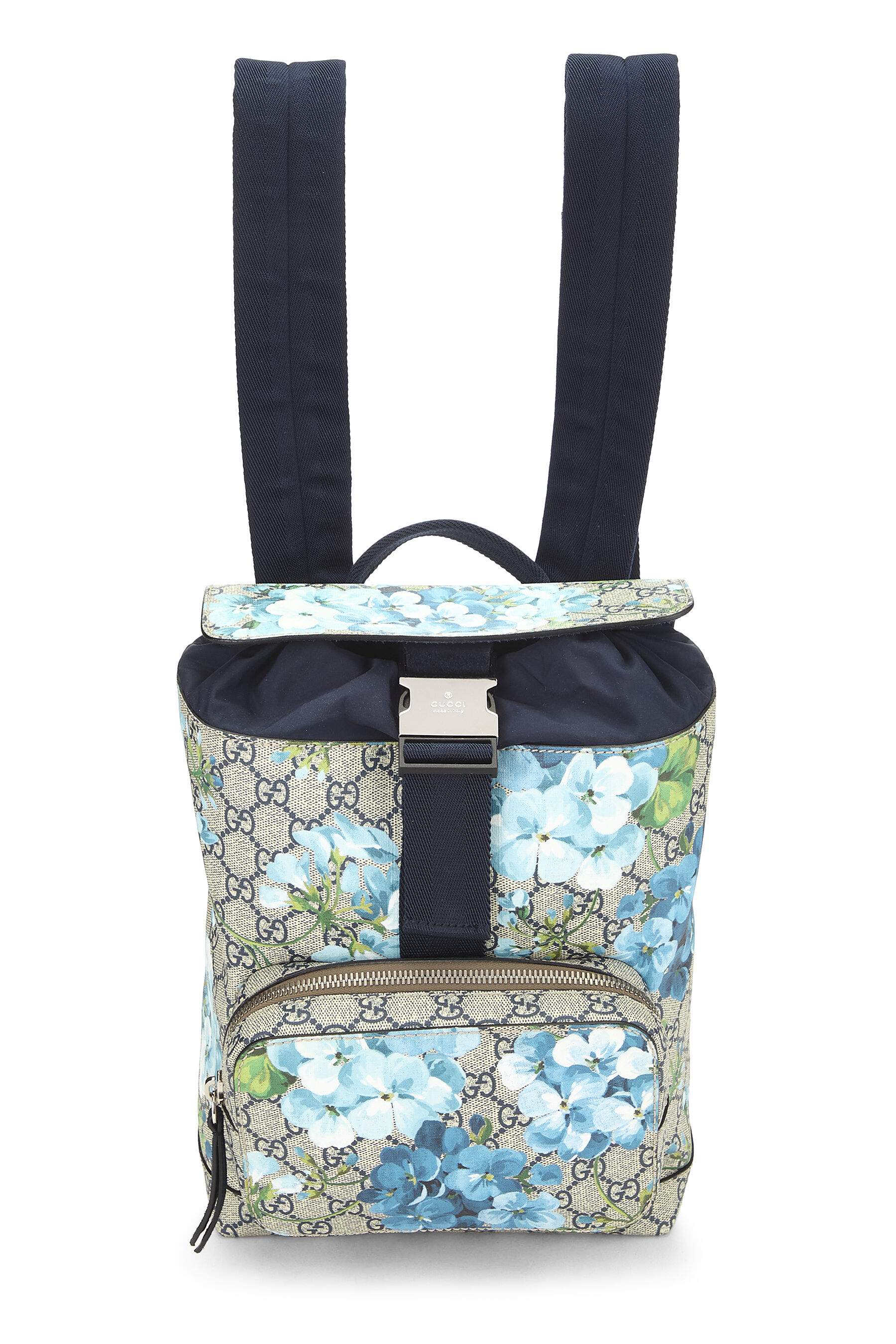 Women's Gucci Blue GG Blooms Supreme Canvas Backpack Small in Blue Small