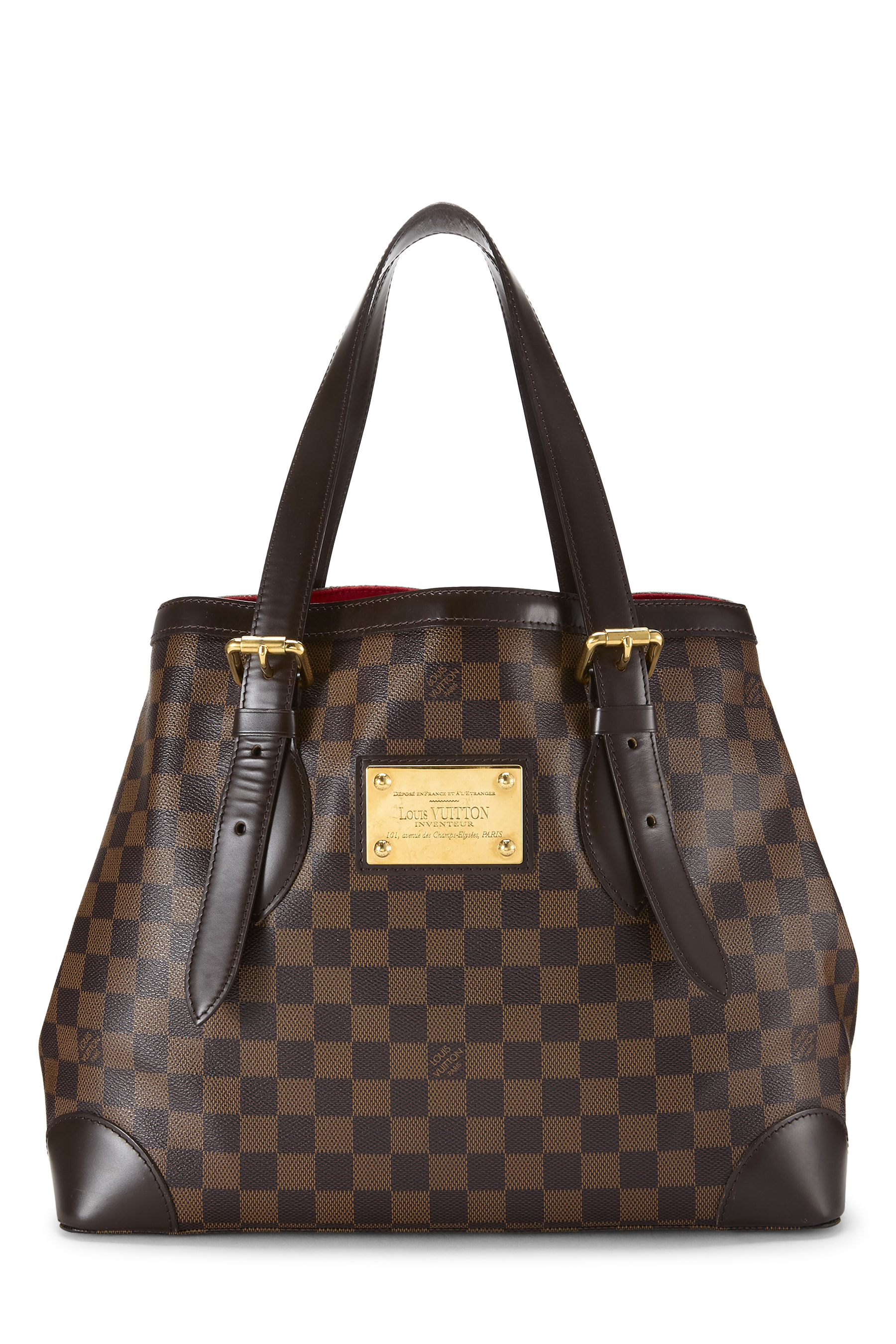 Women's Louis Vuitton Damier Ebene Hampstead MM in Brown MM