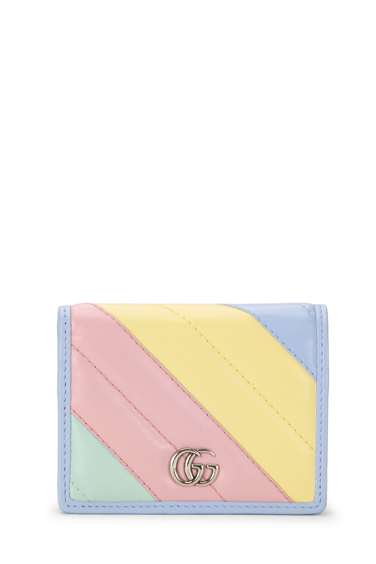 Women's Gucci Multicolor Leather GG Marmont Card Case in Multi