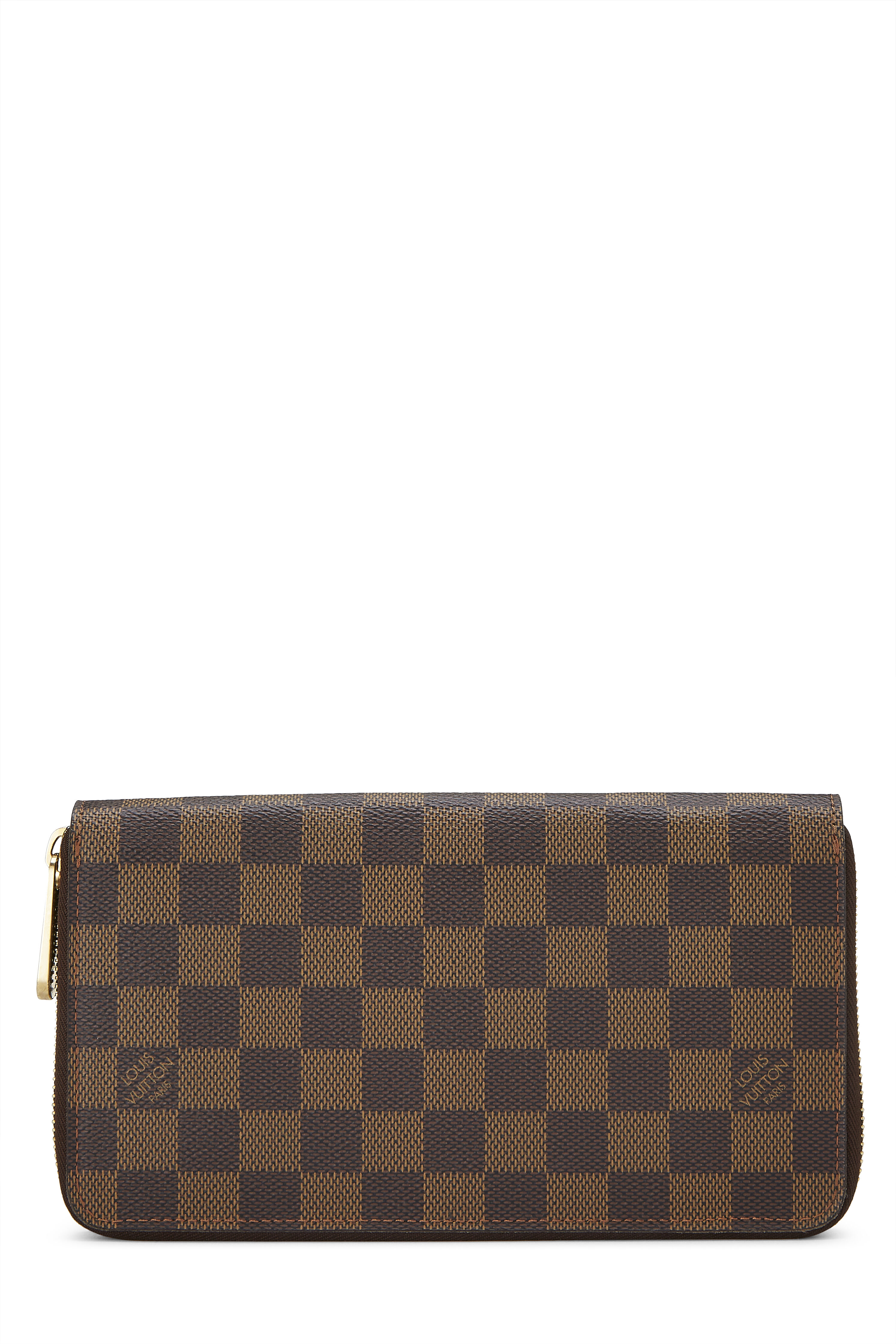 Women's Louis Vuitton Damier Ebene Zippy Organizer in Brown