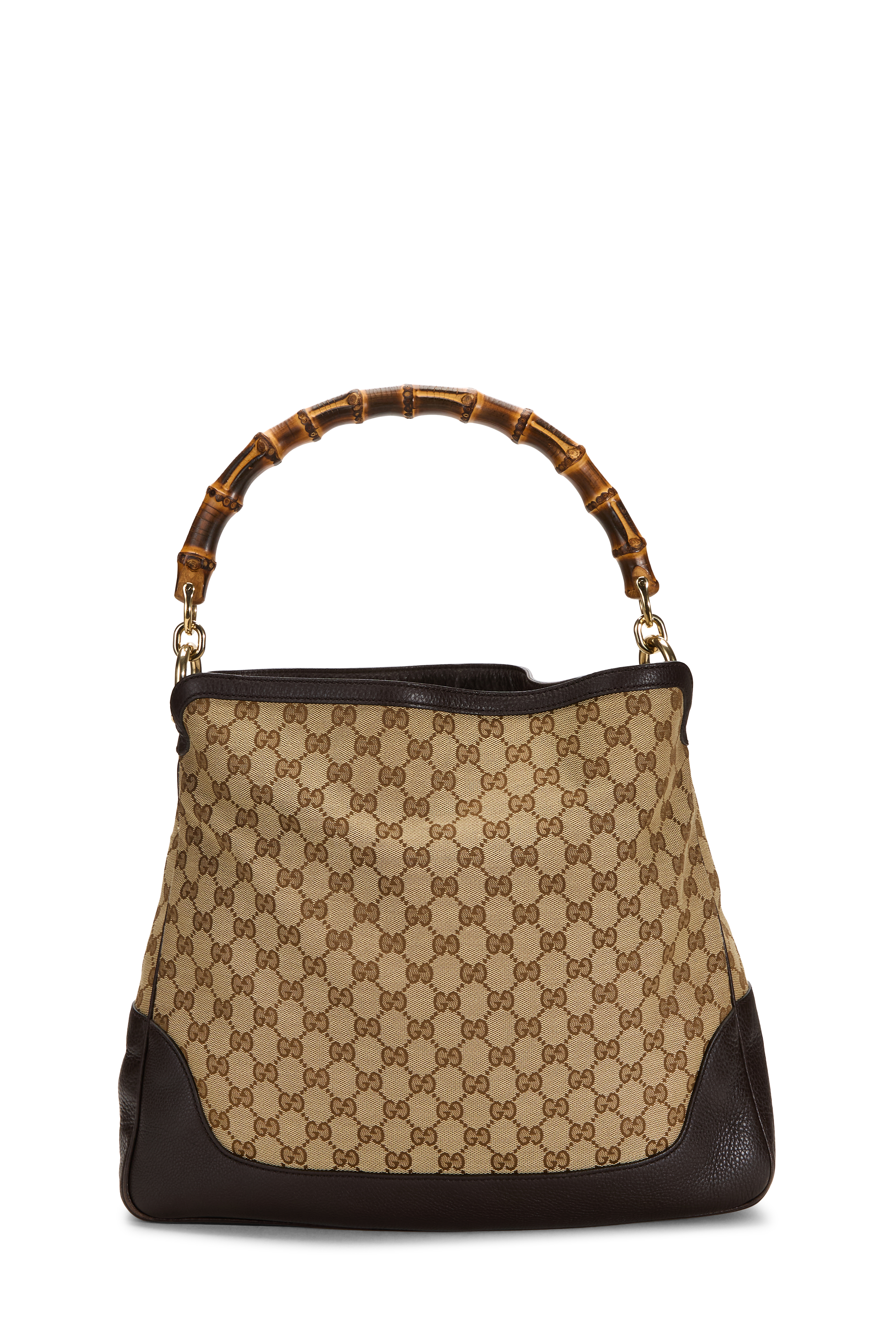 Women's Gucci Brown Original GG Canvas Diana Bamboo Hobo Large in Brown Large