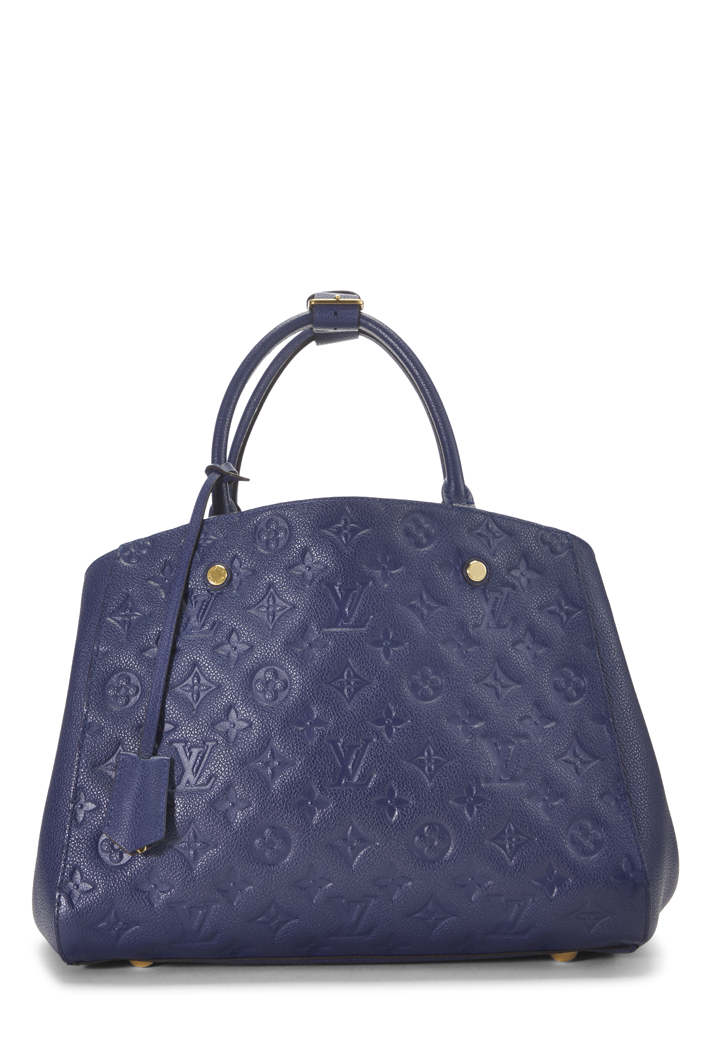 Women's Louis Vuitton Blue Monogram Empreinte Montaigne MM in Blue