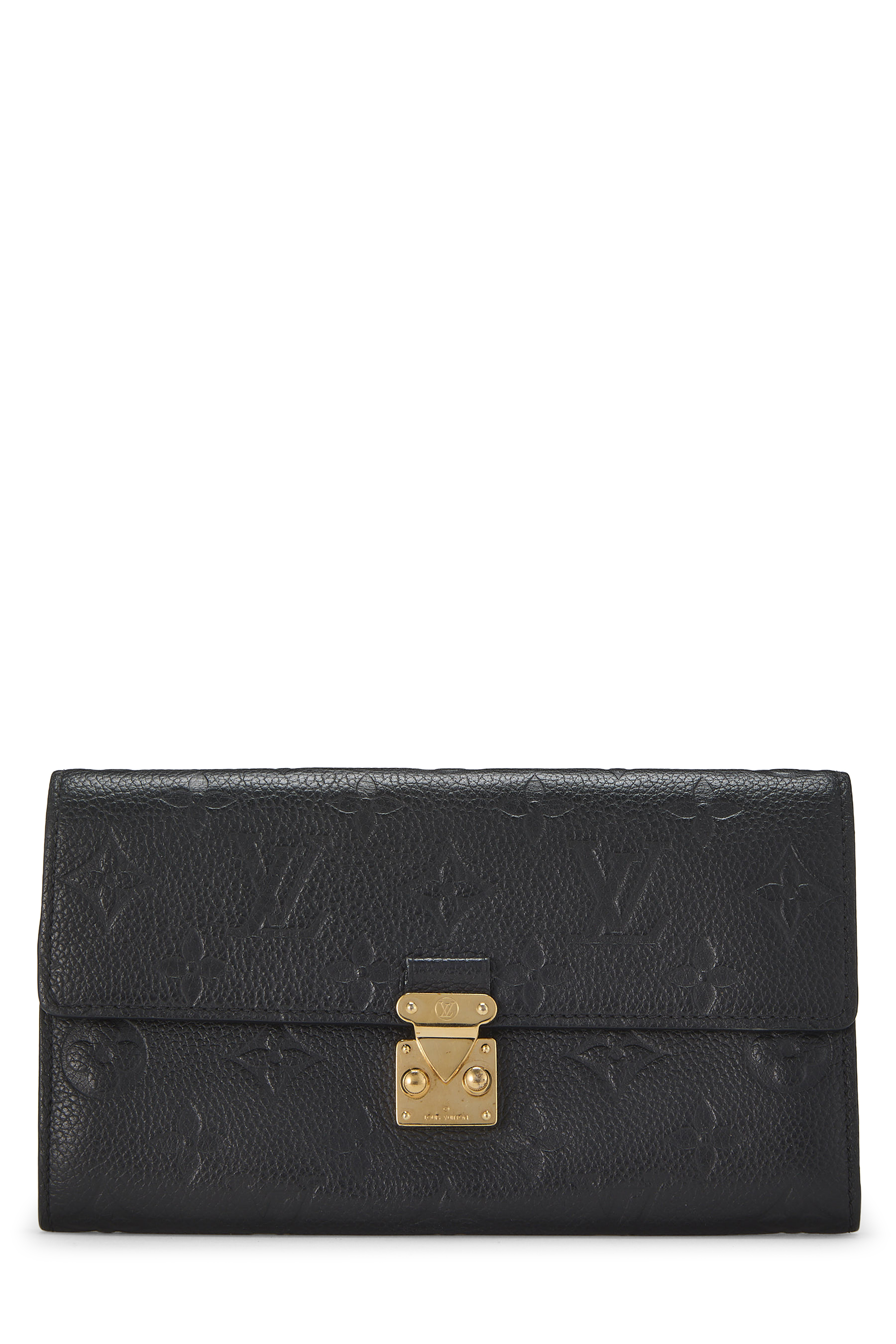 Women's Louis Vuitton Black Monogram Empreinte Metis Wallet in Black